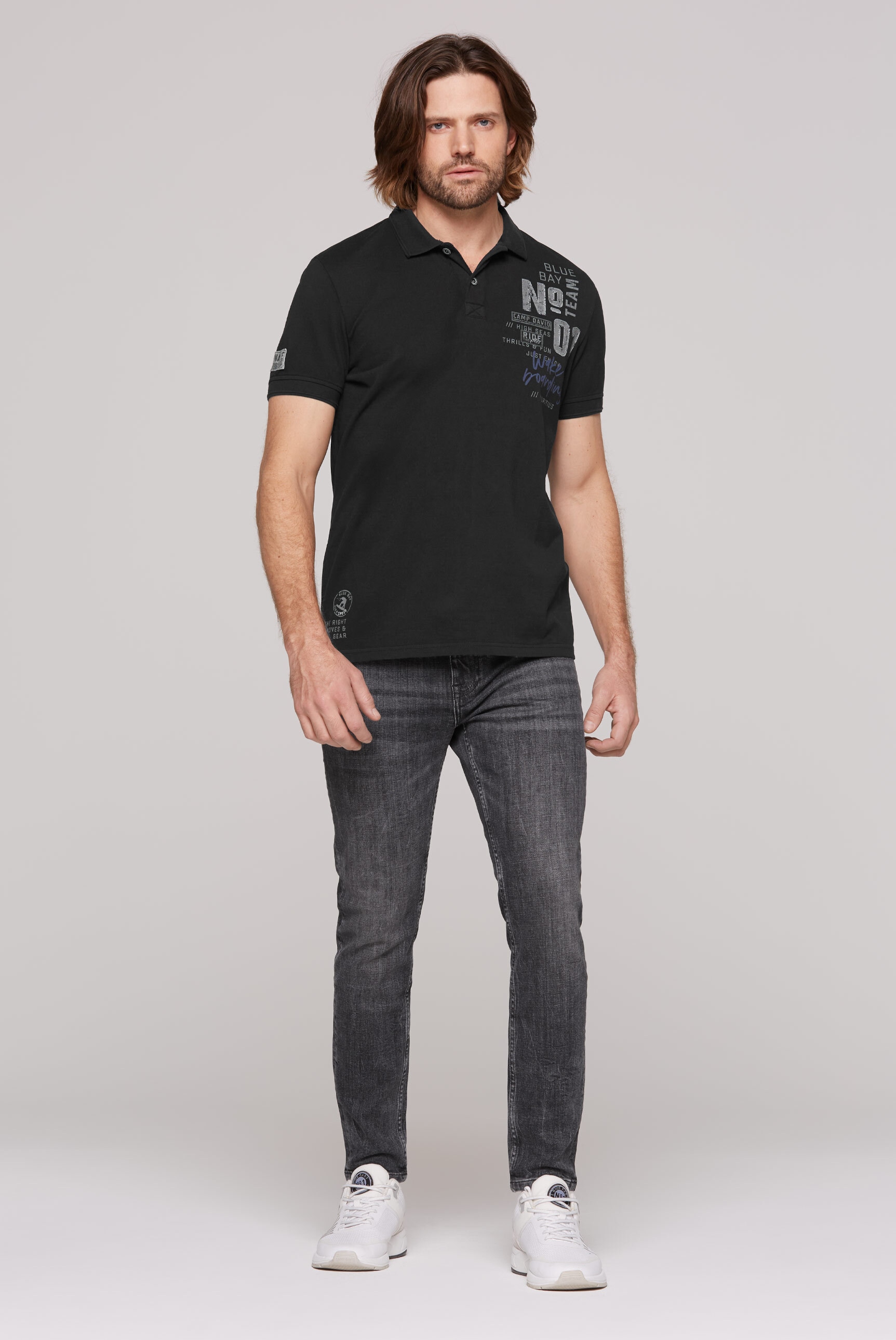 CAMP DAVID Poloshirt, aus Baumwolle