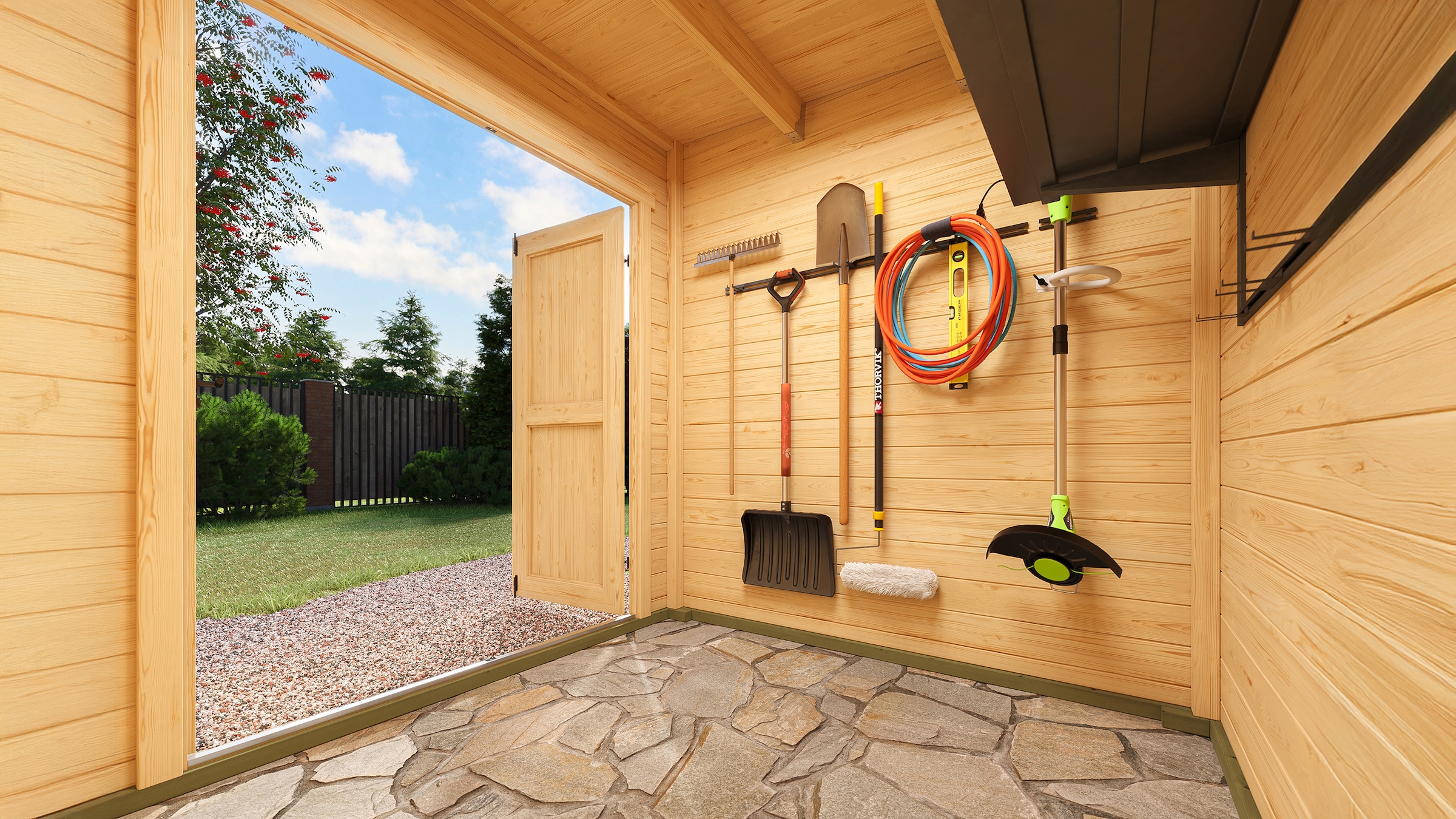 weka Gartenhaus »Batu/Fynn 1«, 28 mm starke Blockbohlen