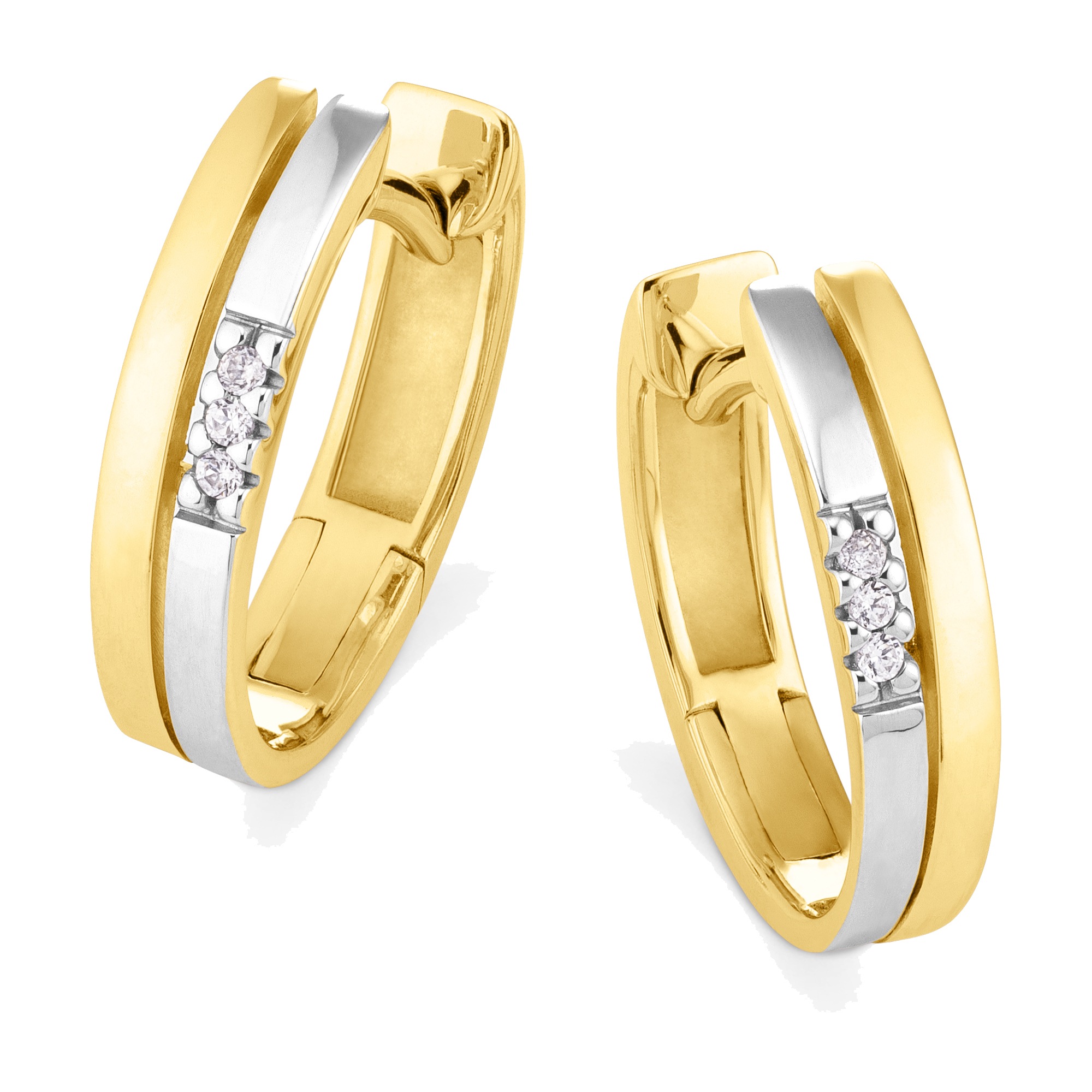 Orolino Paar Creolen »Gold 585 Brillanten 0,03ct.«