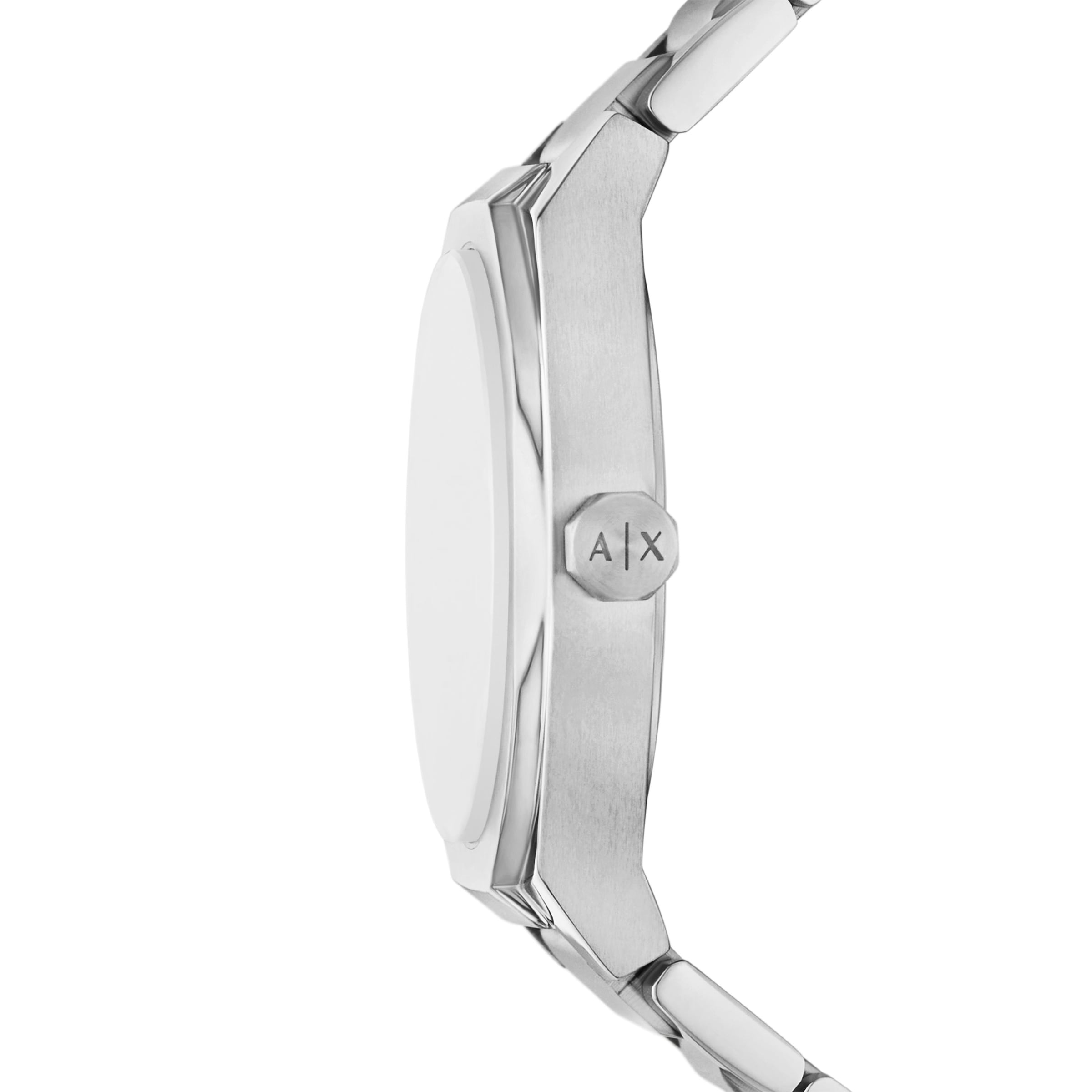 ARMANI EXCHANGE Quarzuhr Armbanduhr, Damenuhr, Edelstahlarmband, analog, Diamant