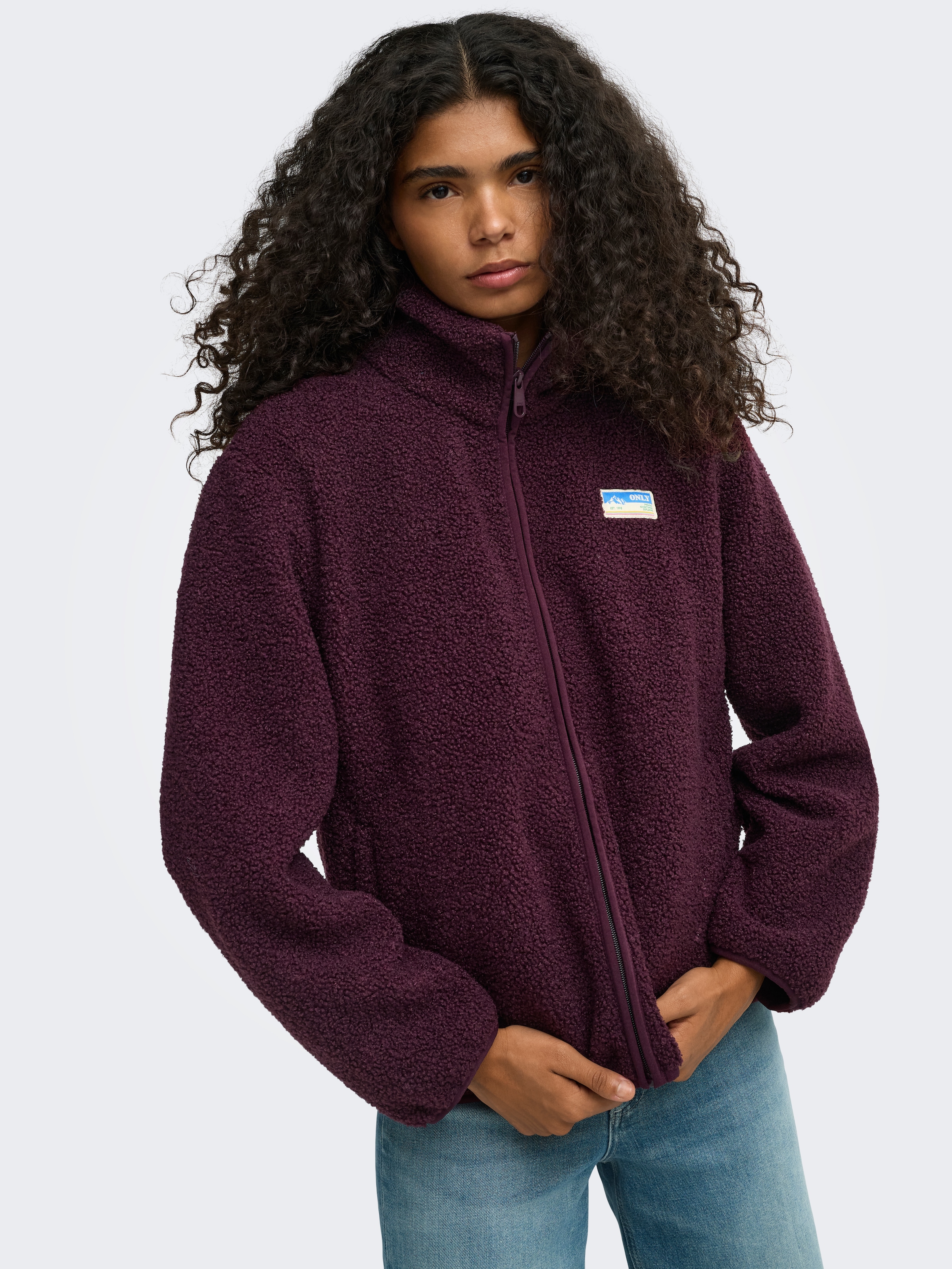 ONLY Plüschjacke "ONLEVA LIFE TEDDY JACKET CC OTW" ohne Kapuze Kunstfaser
