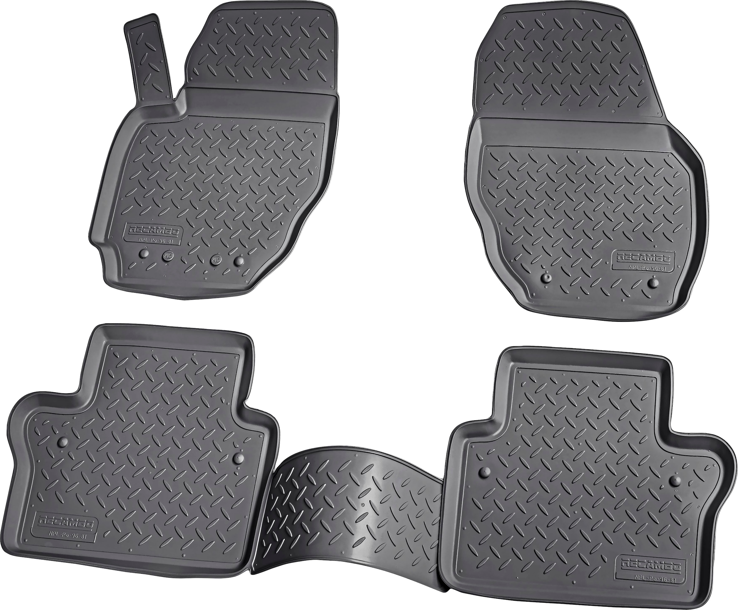 RECAMBO Passform-Fußmatten »CustomComforts«, Volvo, V70, (Set, 4 St.), III  XC70 2007 - 2016, perfekte Passform günstig