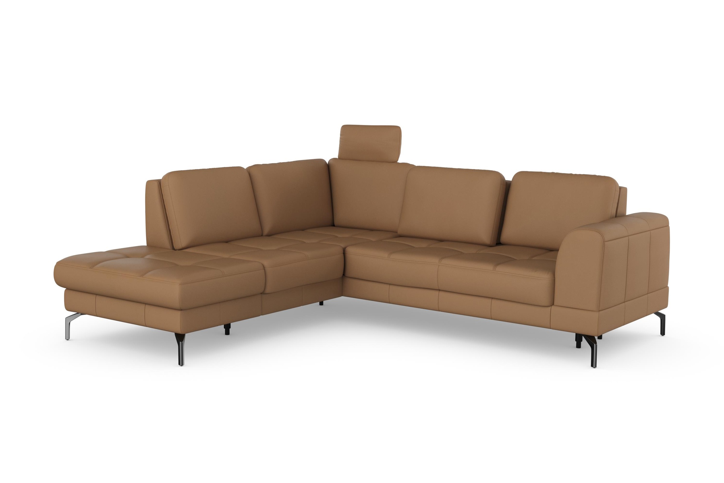 sit&more Ecksofa »Bendigo L-Form«, inklusive Sitztiefenverstellung, Bodenfreiheit 15 cm, in 2 Fußfarben