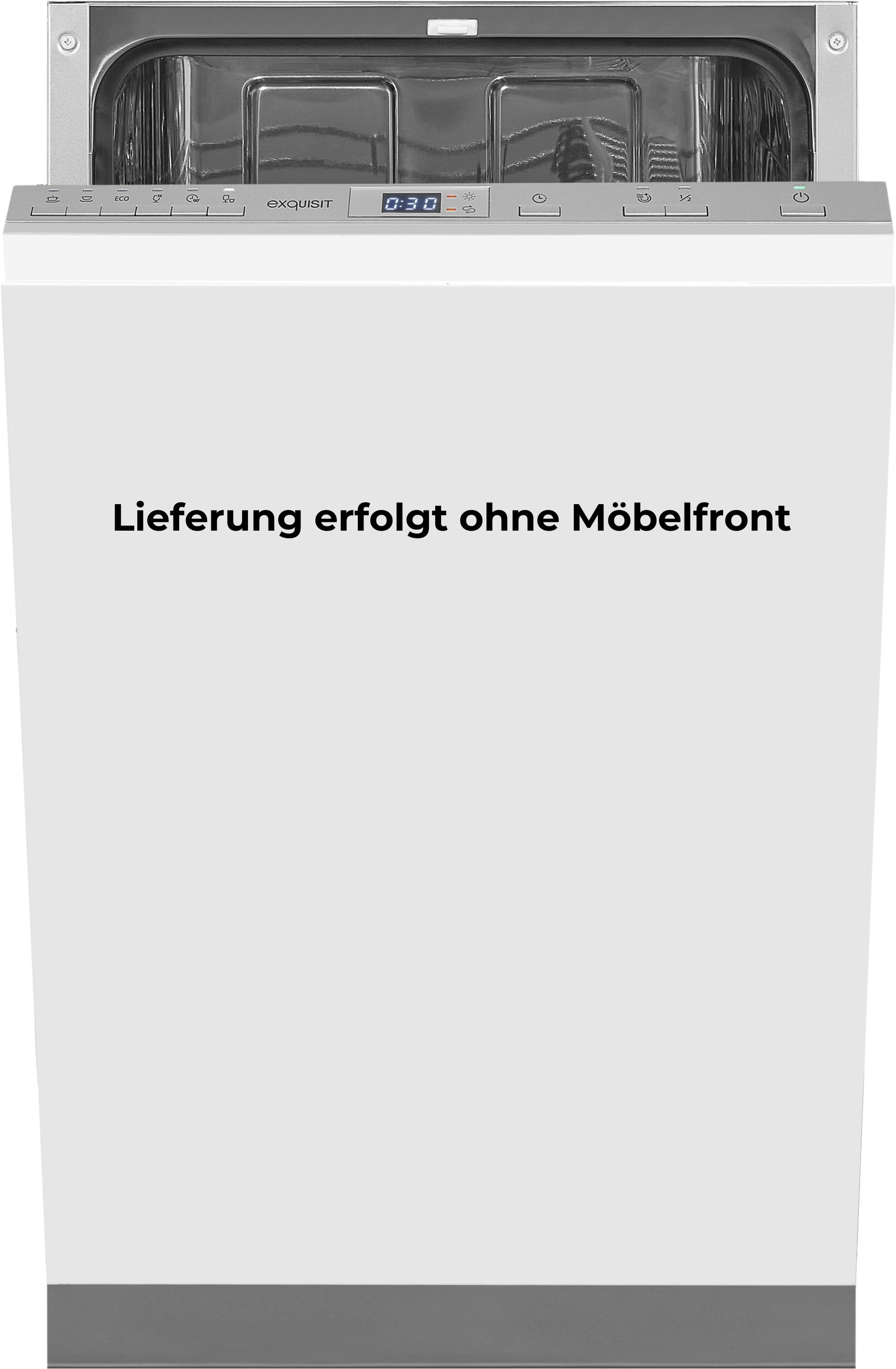 exquisit vollintegrierbarer Geschirrspüler 2109 »EGSP2109-ES-030Esilber« 11 l 9 tlg. Maßgedecke Kompakt, sparsam und komfortabel im Alltag