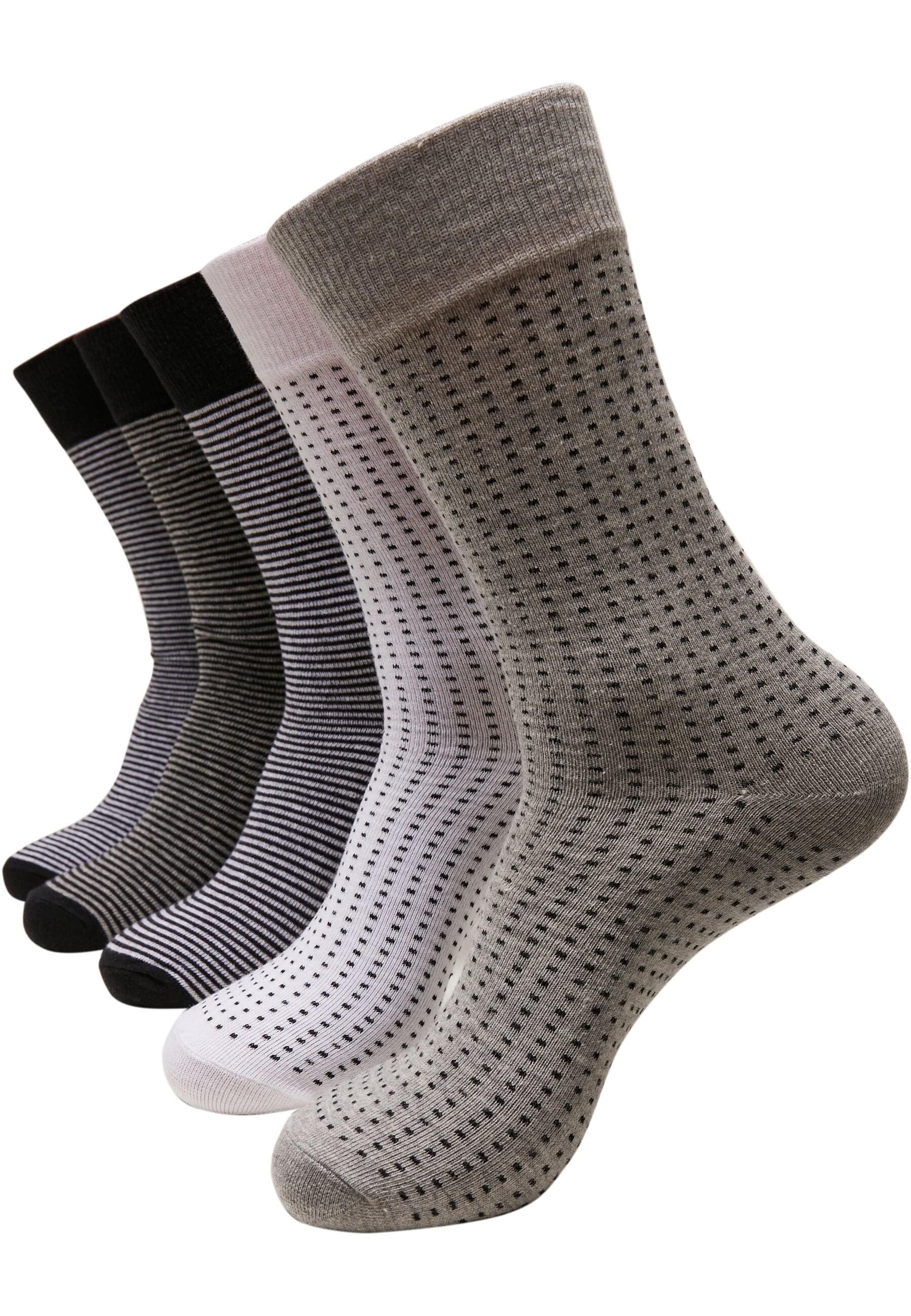URBAN CLASSICS Basicsocken »Urban Classics Unisex Stripes and Dots Socks 5-Pack«, (1 Paar)