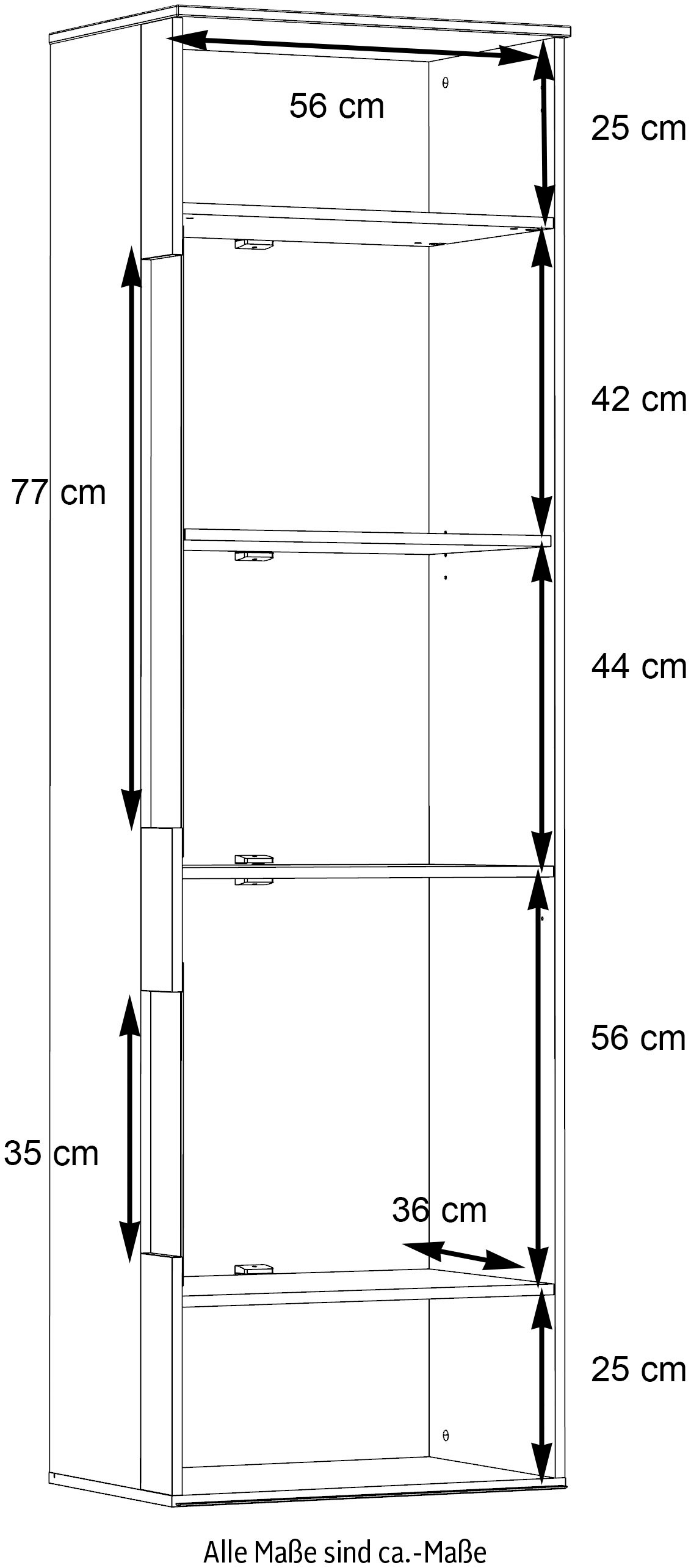 FORTE Vitrine, Höhe 203 inkl. cm, Beleuchtung BAUR | bestellen