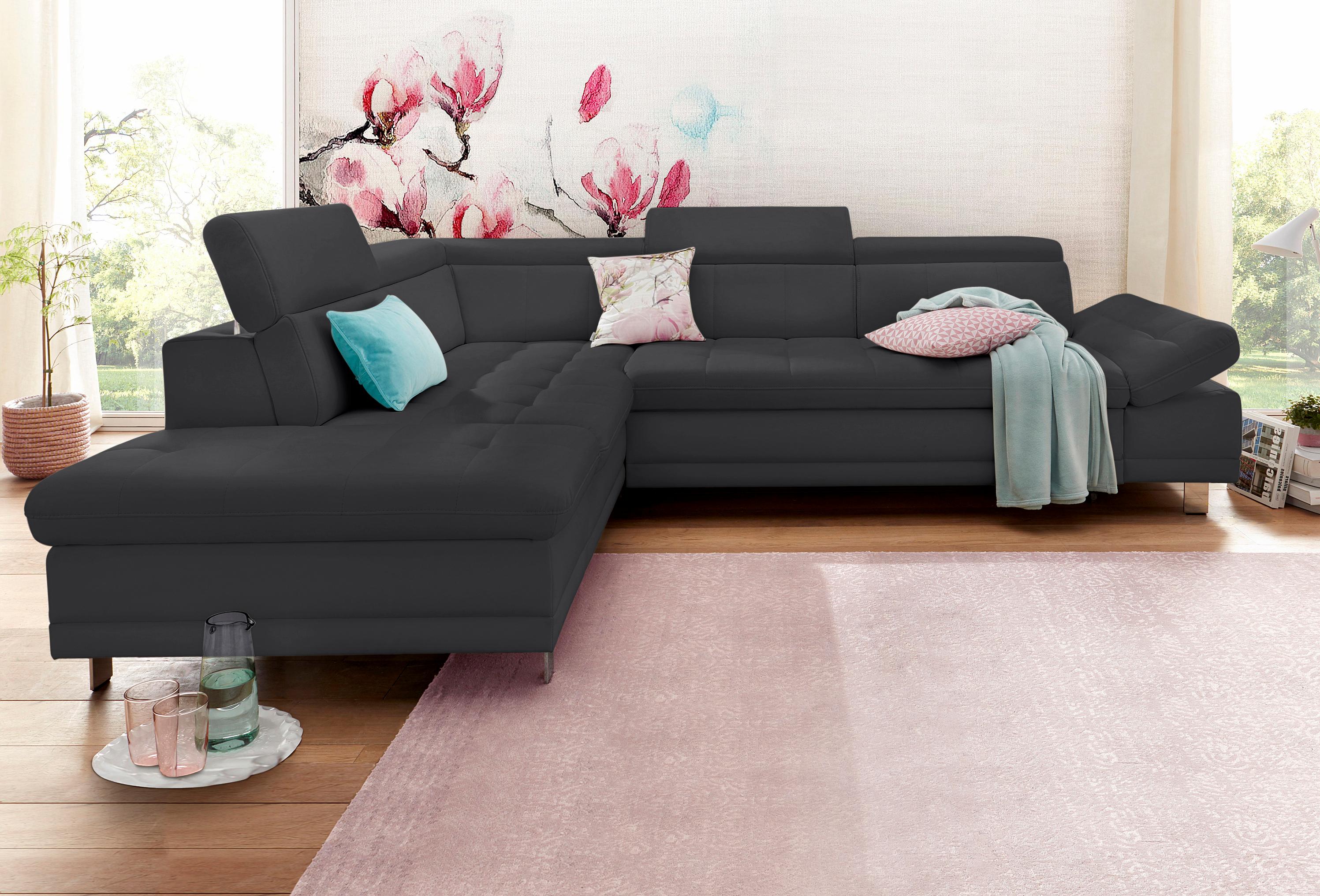 sit&more Ecksofa "Limit L-Form" wahlweise mit Schlaffunktion und Bettkasten