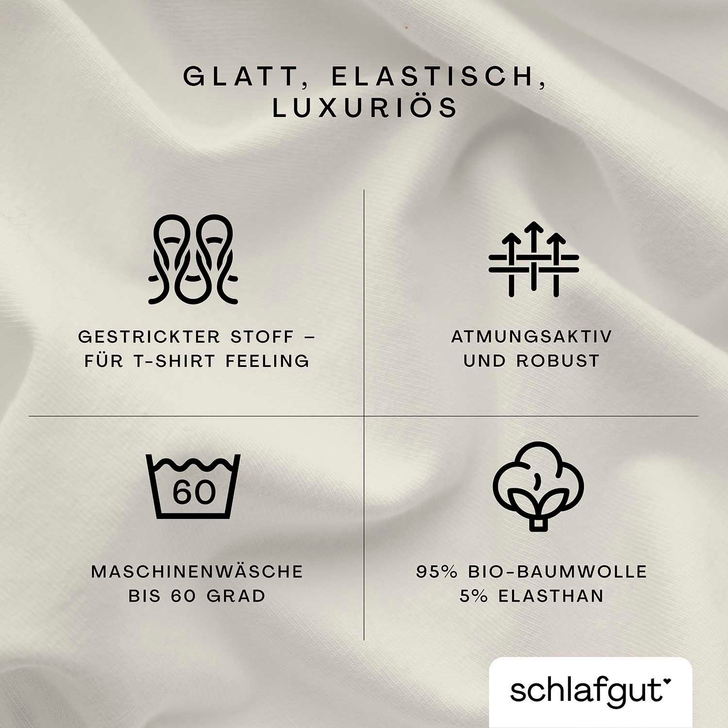 Schlafgut Spannbettlaken »Premium«, Zero Waste Verpackung, PREMIUM Qualität