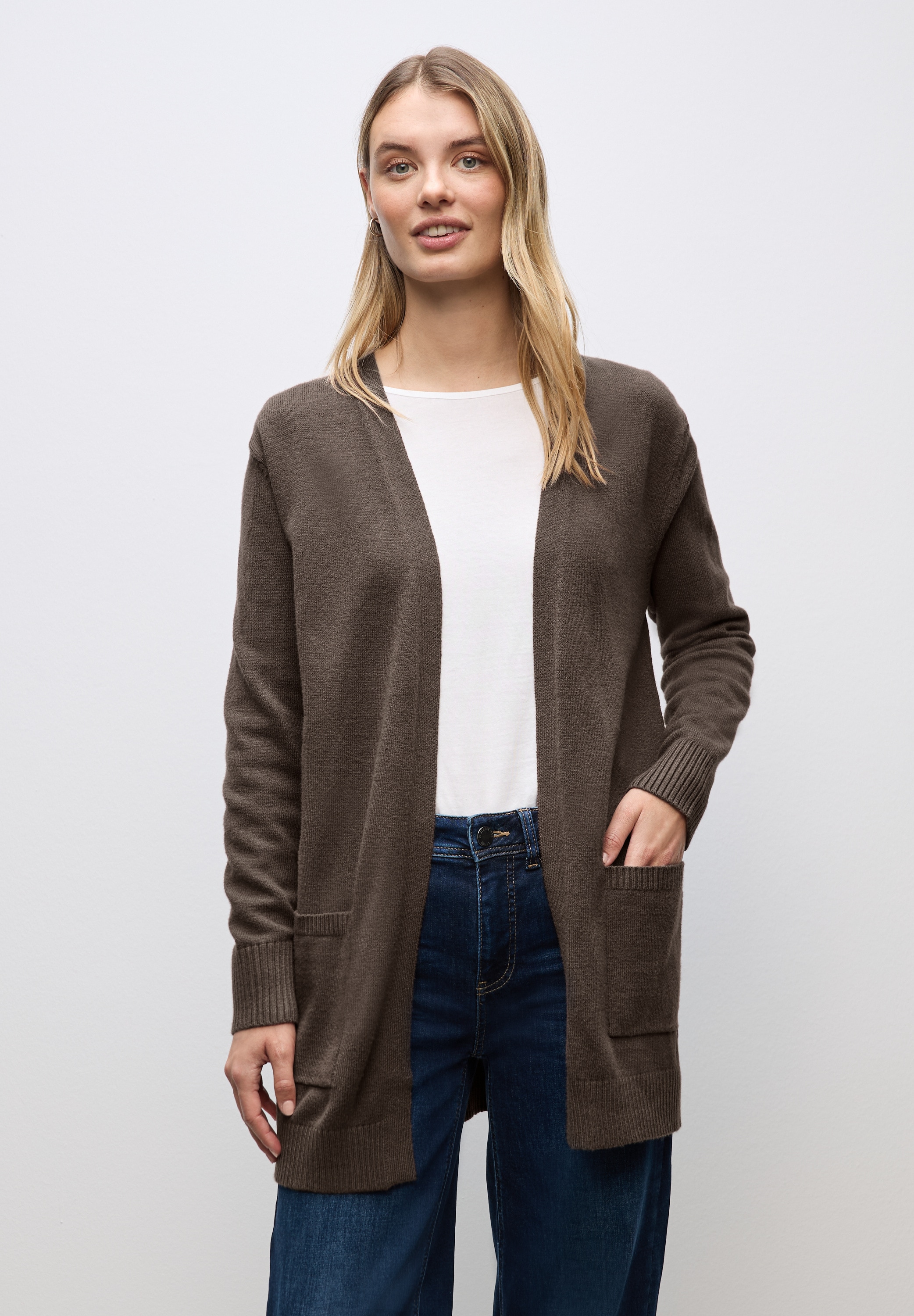 STREET ONE Strickjacke, aus softem Materialmix günstig online kaufen