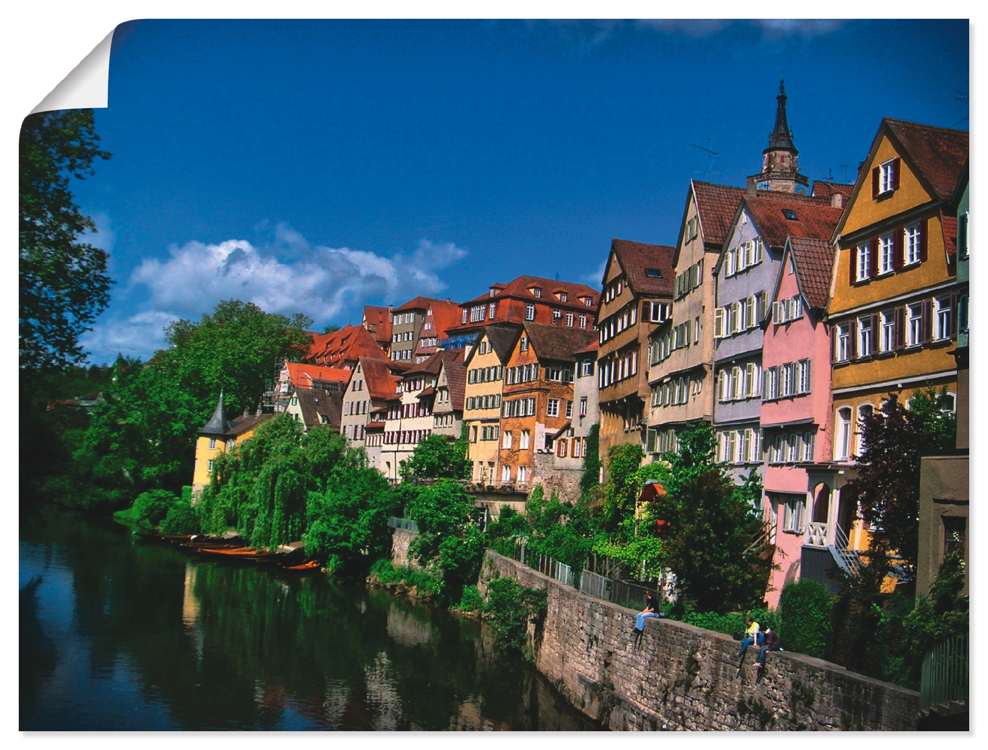 Artland Wandbild »Tübingen am Neckar«, Garten, (1 St.), als Alubild, Leinwandbild, Wandaufkleber oder Poster in versch. Größen