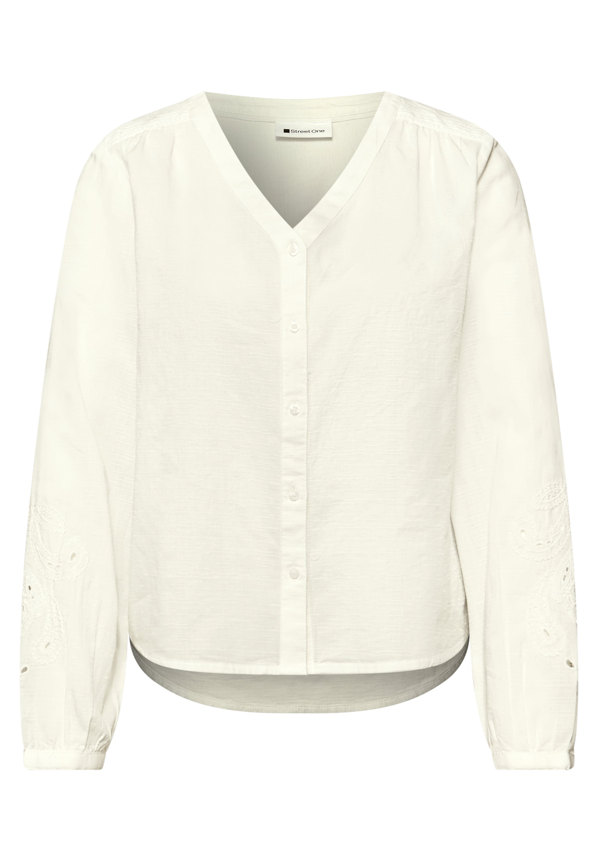 STREET ONE Langarmbluse aus reiner Baumwolle