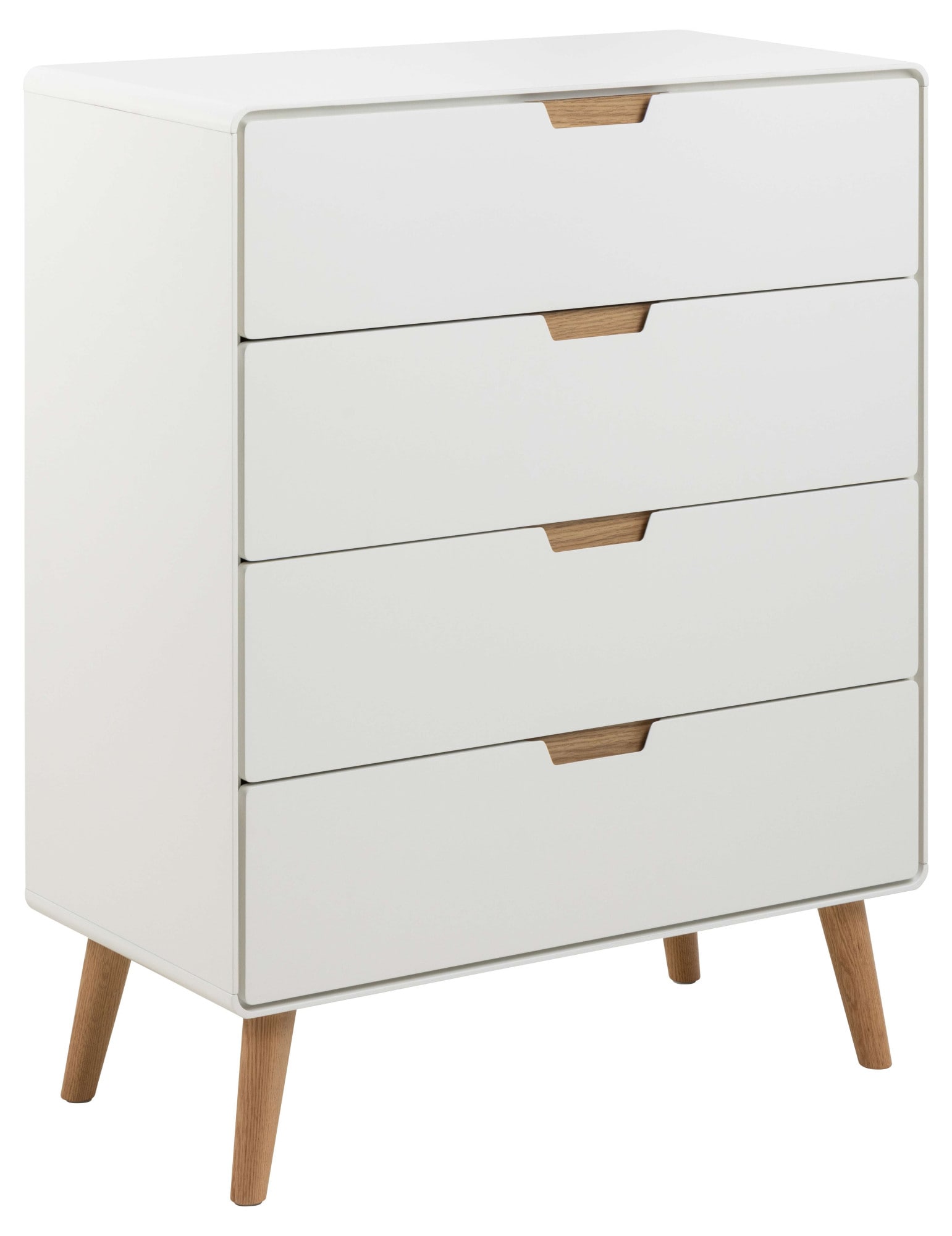 ACTONA GROUP Highboard »Lowell«, 4 Schubladen mit Dämpfung, nordischer Stil, Weiß, B: 100 cm