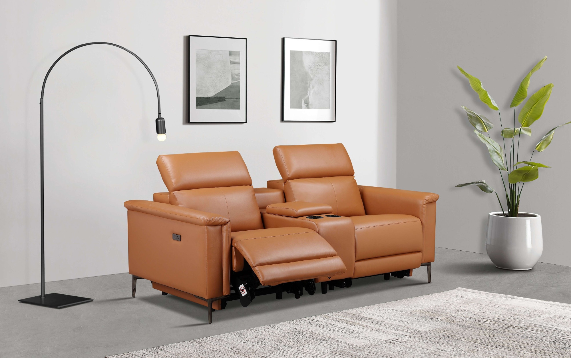 Home affaire 2-Sitzer "Lund, 2er-Kinosofa, TV-Sessel, Multimedia-Sofa, USB- günstig online kaufen