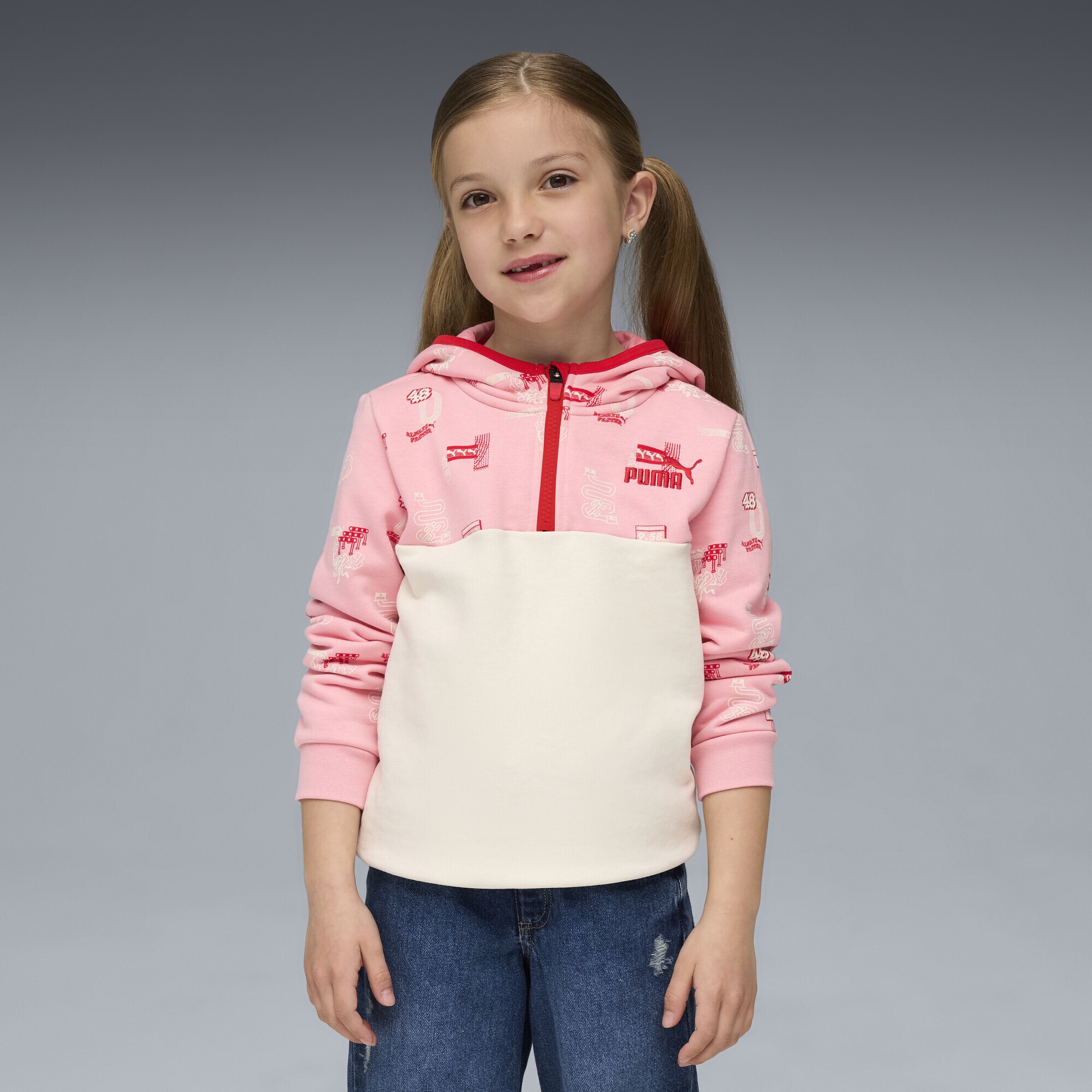 PUMA Sweatshirt »Little Runners Hoodie mit Reißverschluss bis zum Hals Kinder«
