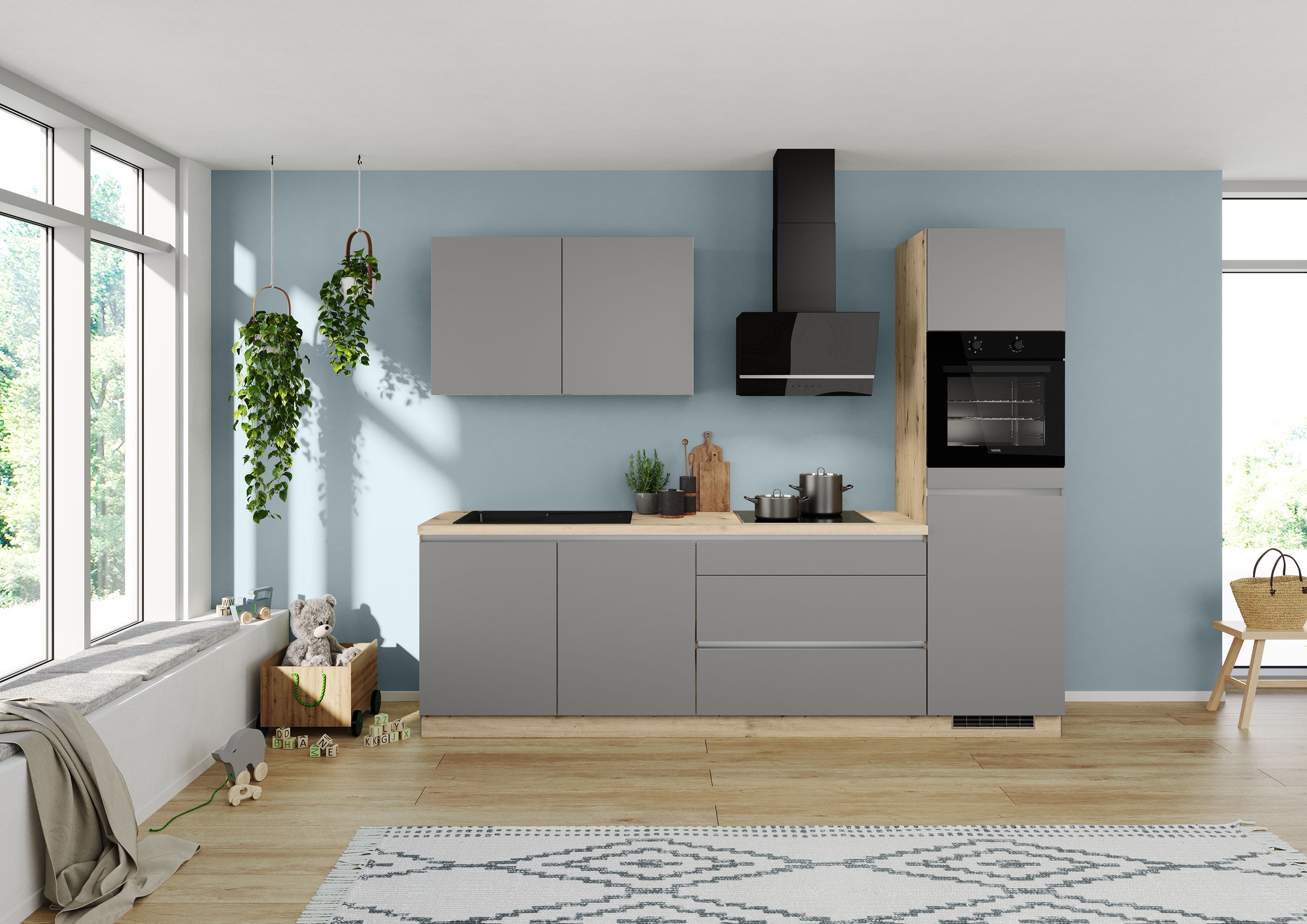 IMPULS KÜCHEN Küchenzeile ""Dublin", Ausrichtung wählbar, Schubkästen mit S günstig online kaufen