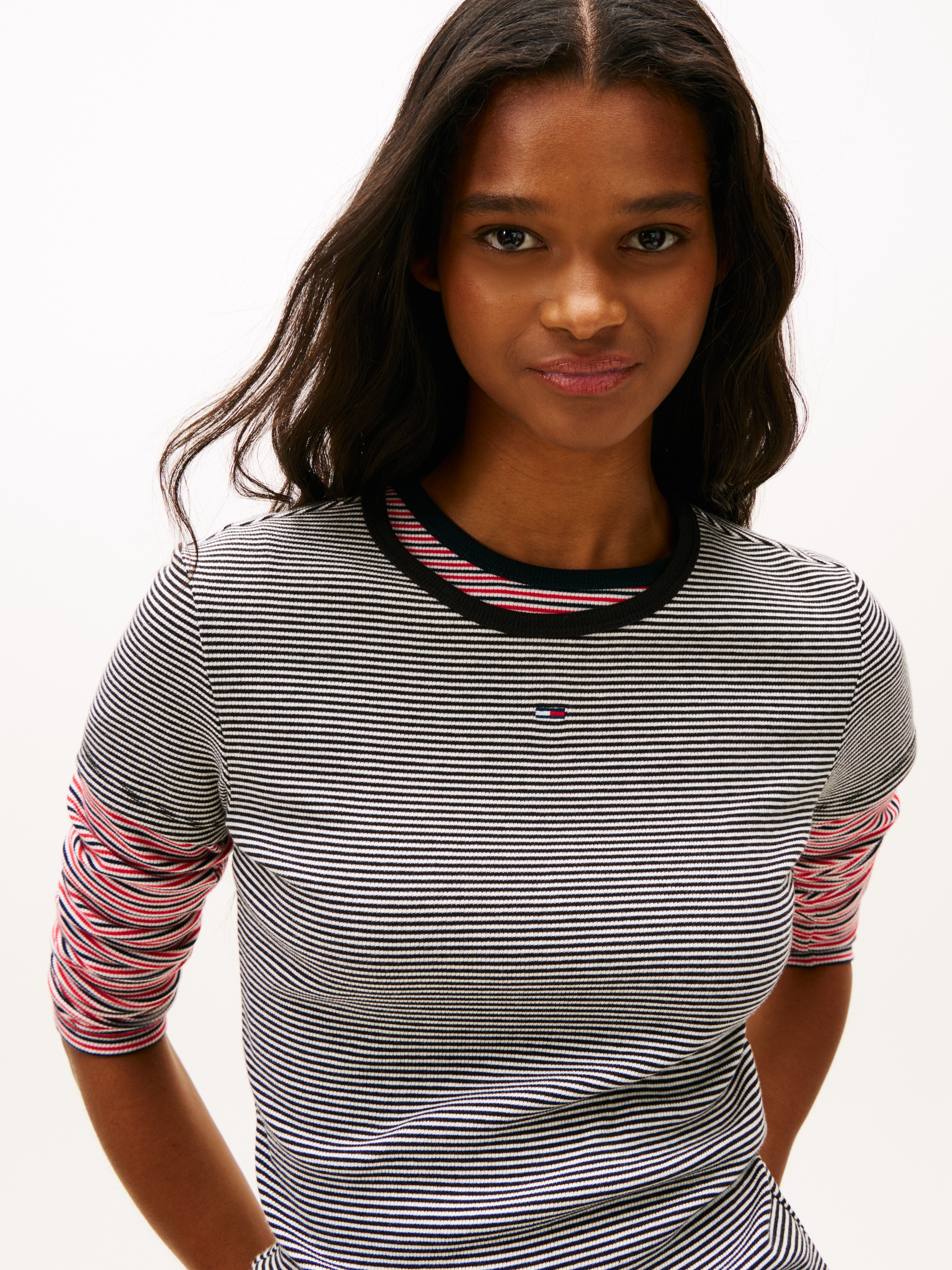 Tommy Jeans Kurzarmshirt "TJW SLIM ESSENTIAL RIB SS EXT" günstig online kaufen