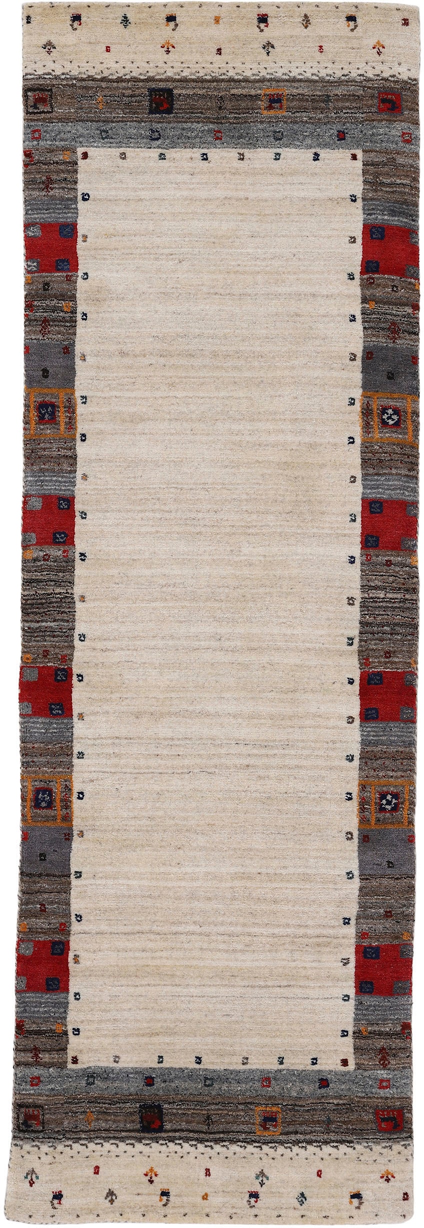 carpetfine Wollteppich »Gabbeh Vida«, rechteckig, 15 mm Höhe, reine Wolle, weicher Flor, auch als Läufer erhältlich