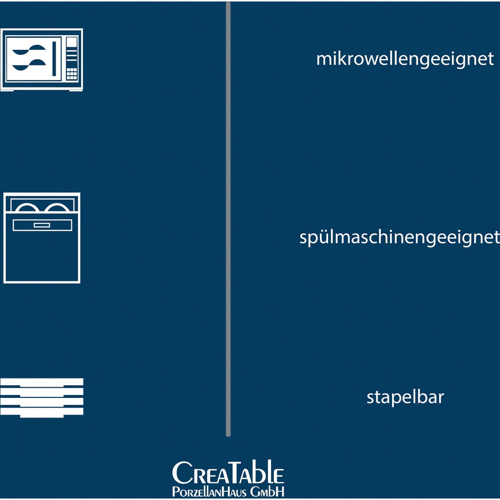 CreaTable Kombiservice »Caldera«, (Set, 8 tlg.)