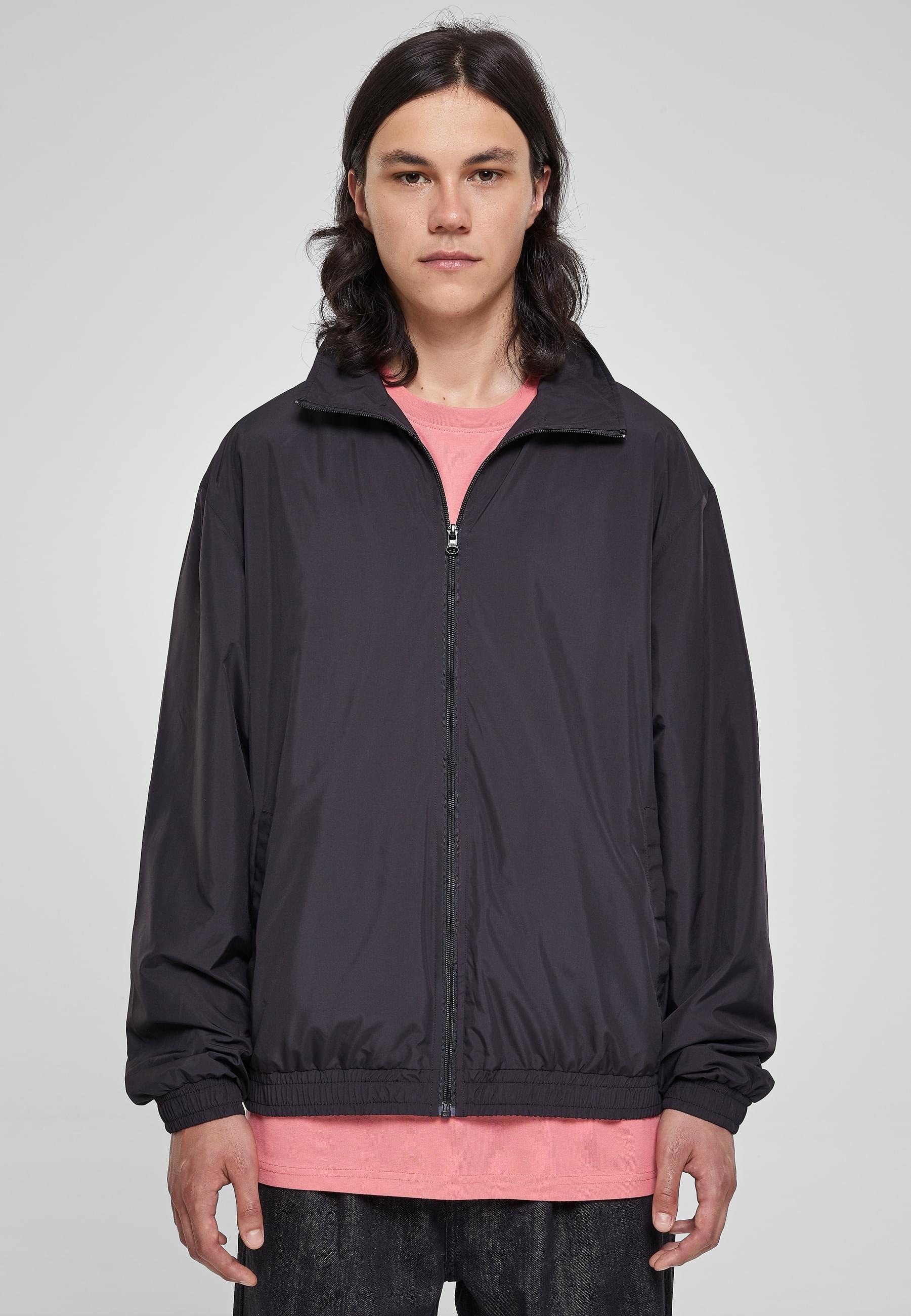 URBAN CLASSICS Trainingsjacke »Urban Classics Herren Wide Track Jacket«, (1 St.), ohne Kapuze