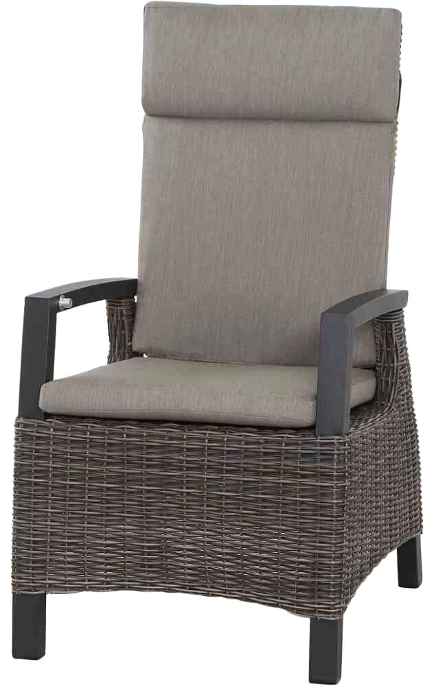 Siena Garden Garten-Essgruppe »Corido«, (5 tlg., 4 Sessel: 76x62x109 cm, Tisch Sincro: 200/260x100x77 cm), Aluminium, Keramik, verstellbar, ausziehbar, Inkl. Auflagen