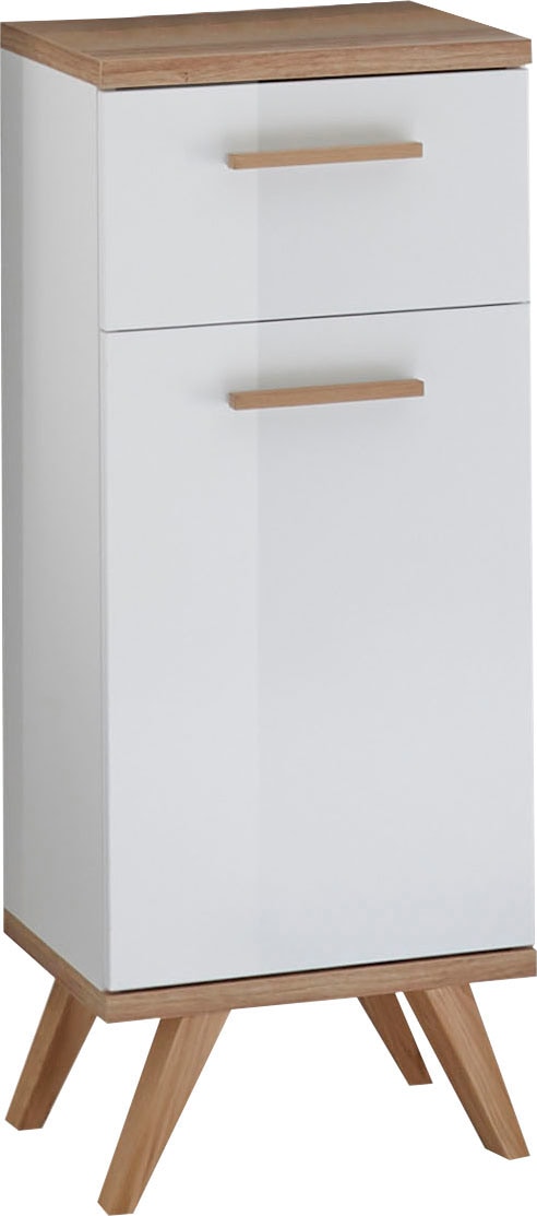 Unterschrank »Quickset 923 Badschrank mit 1 Schublade, 1 Tür, 35,5 cm, Weiß Glanz«,...