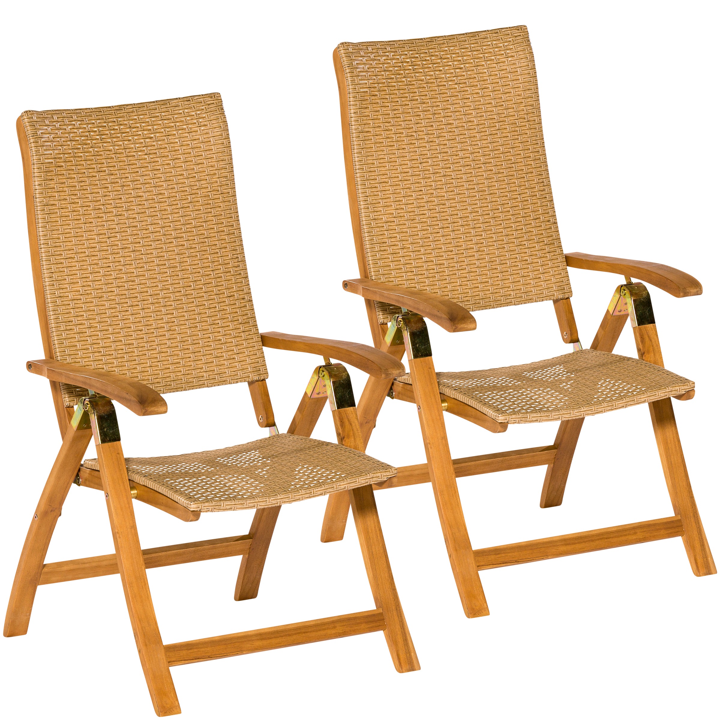 MERXX Gartenstuhl "Capri" (Set) 2 Stk. 2er Set, Akazie/Polyrattan, klappbar günstig online kaufen