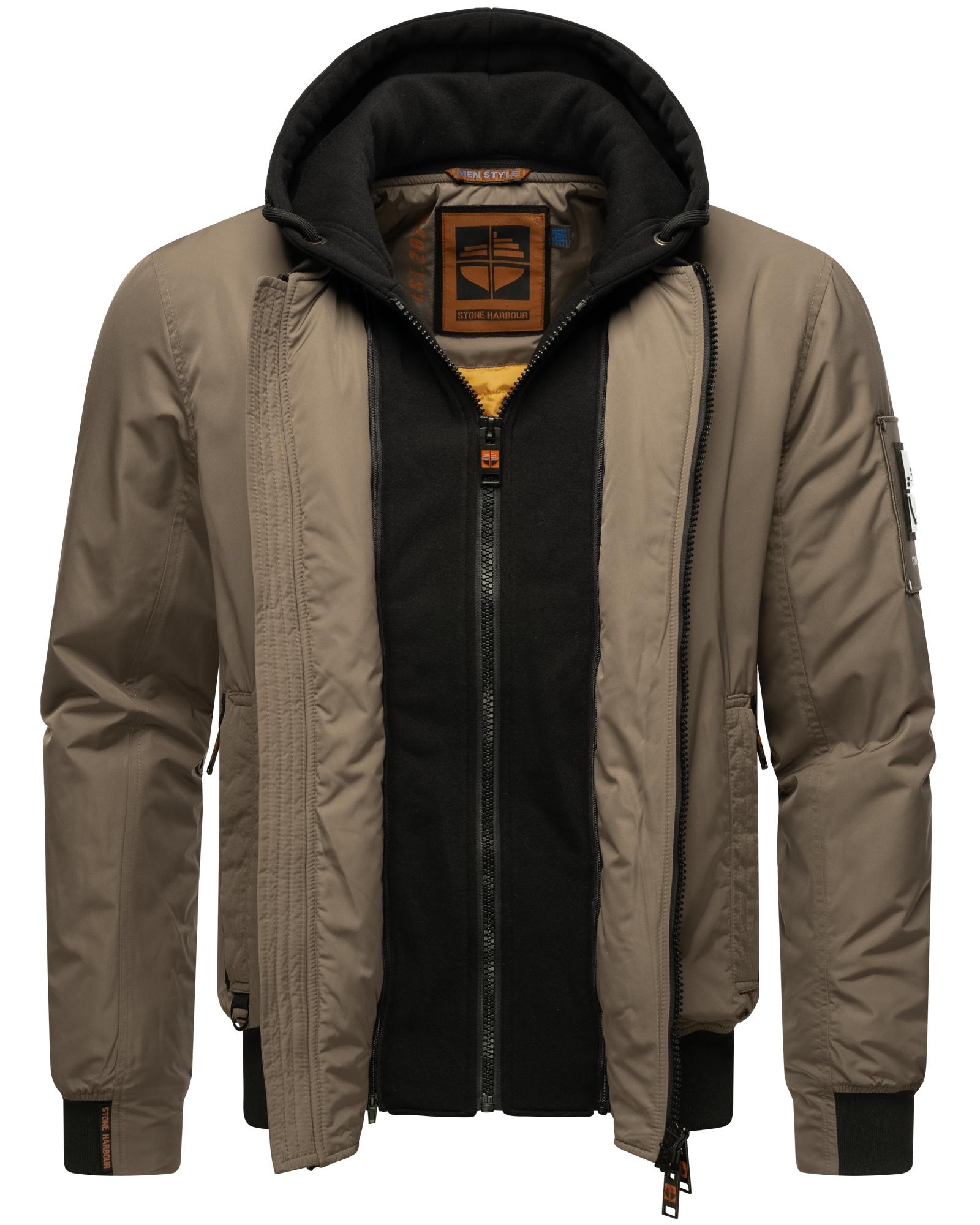 Stone Harbour Bomberjacke "Hoobo" mit Kapuze Stylische Herren Fliegerjacke günstig online kaufen