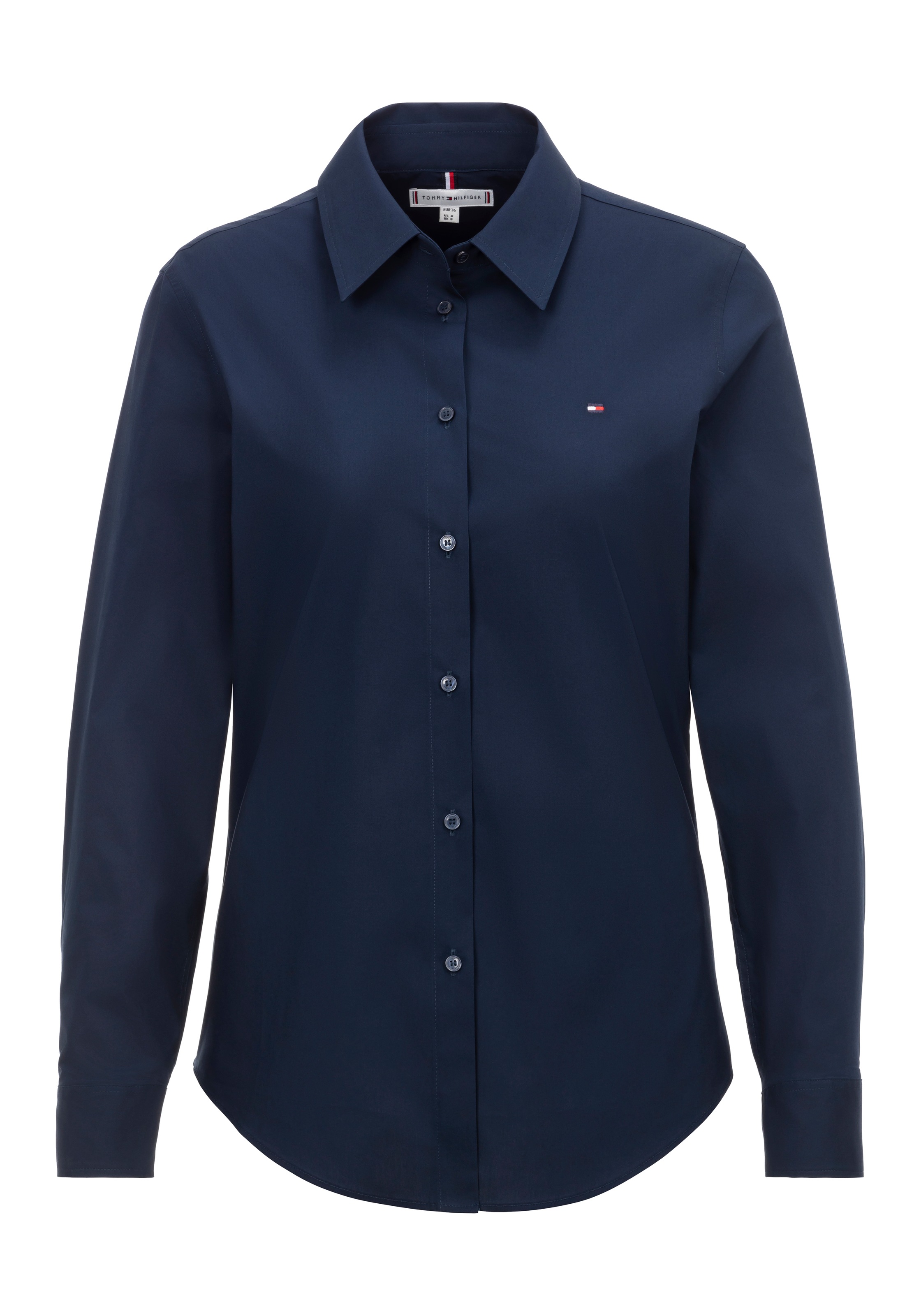 Tommy Hilfiger Hemdbluse "STRETCH REGULAR LS SHIRT", mit gesticktem Tommy H günstig online kaufen