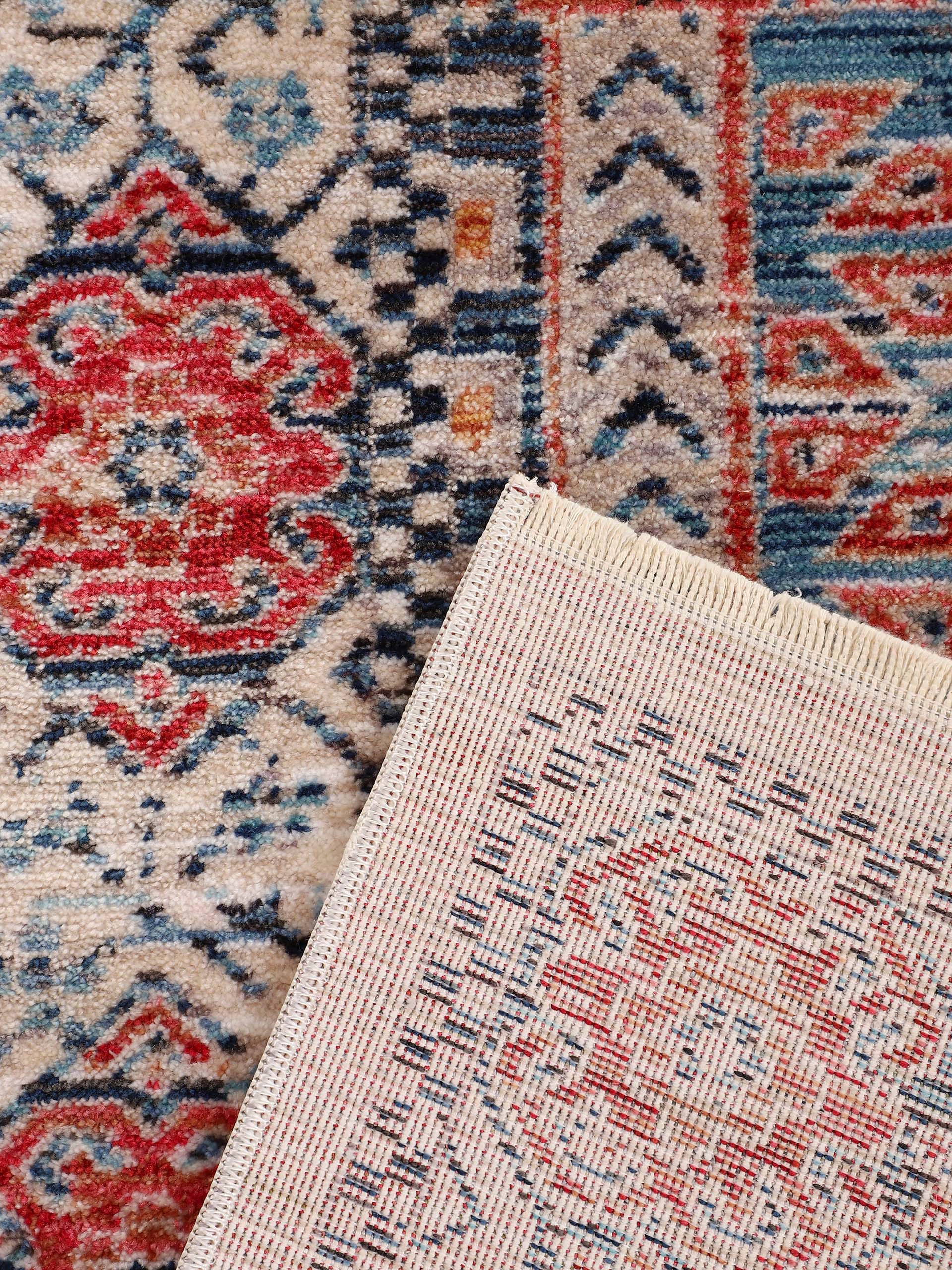 Thumbnail - carpetfine Teppich "Phoenix", rechteckig, 6 mm Höhe, Vintage Orient Look, mit Fransen, Wohnzimmer