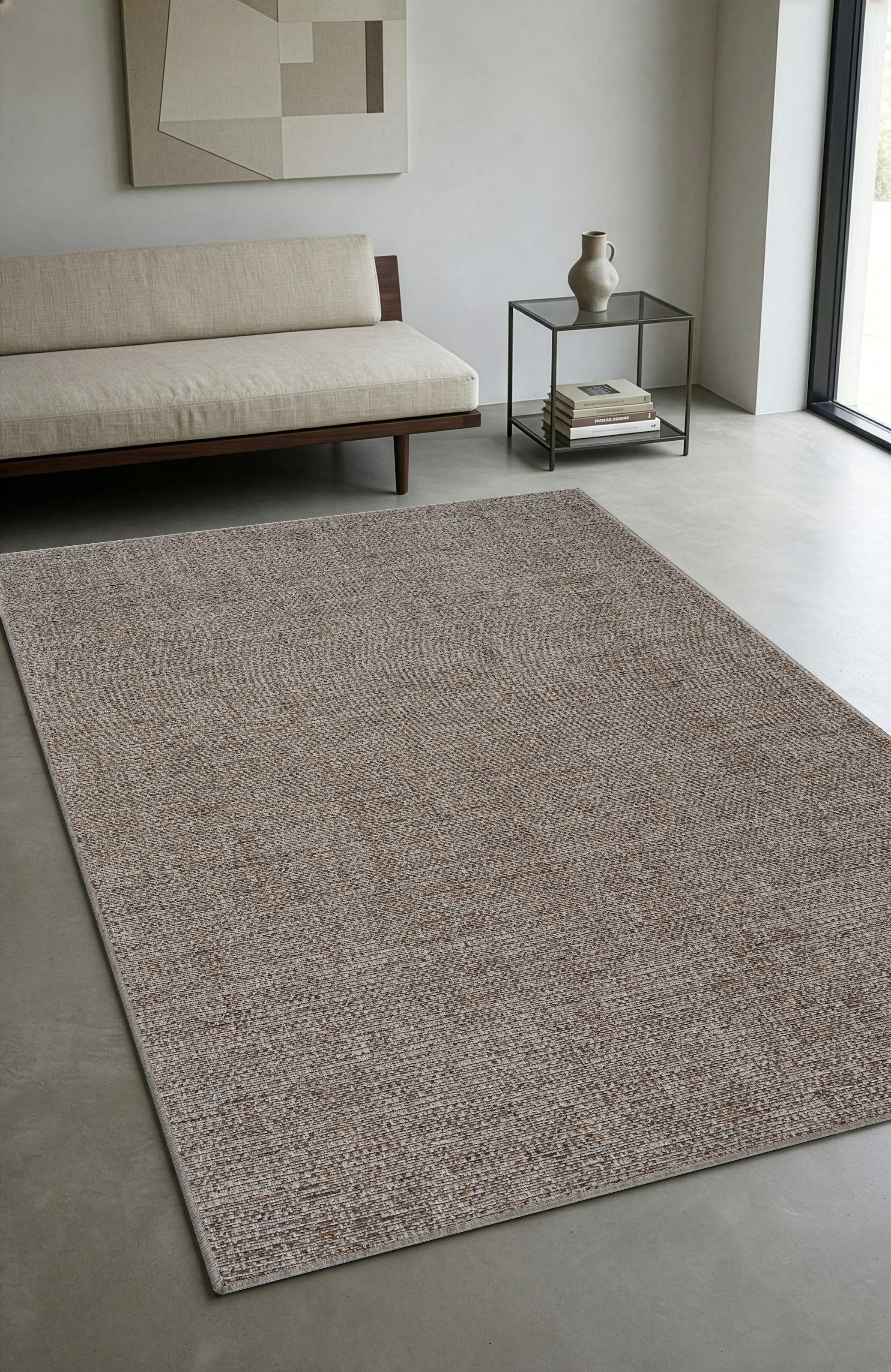 OTTO home Teppich »Lennor, In- und Outdoor geeignet, Balkon, Camping« rechteckig 8 mm Höhe Wetterfest & UV-beständig, meliert, Sisal-Optik, Esszimmer, Wohnzimmer