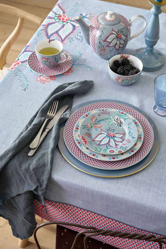 PiP Studio Teller-Set »Kuchen-Teller Flower Festival, Ø 17 cm«, (Set, 4 tlg.), Frühstücksteller im 4er Set