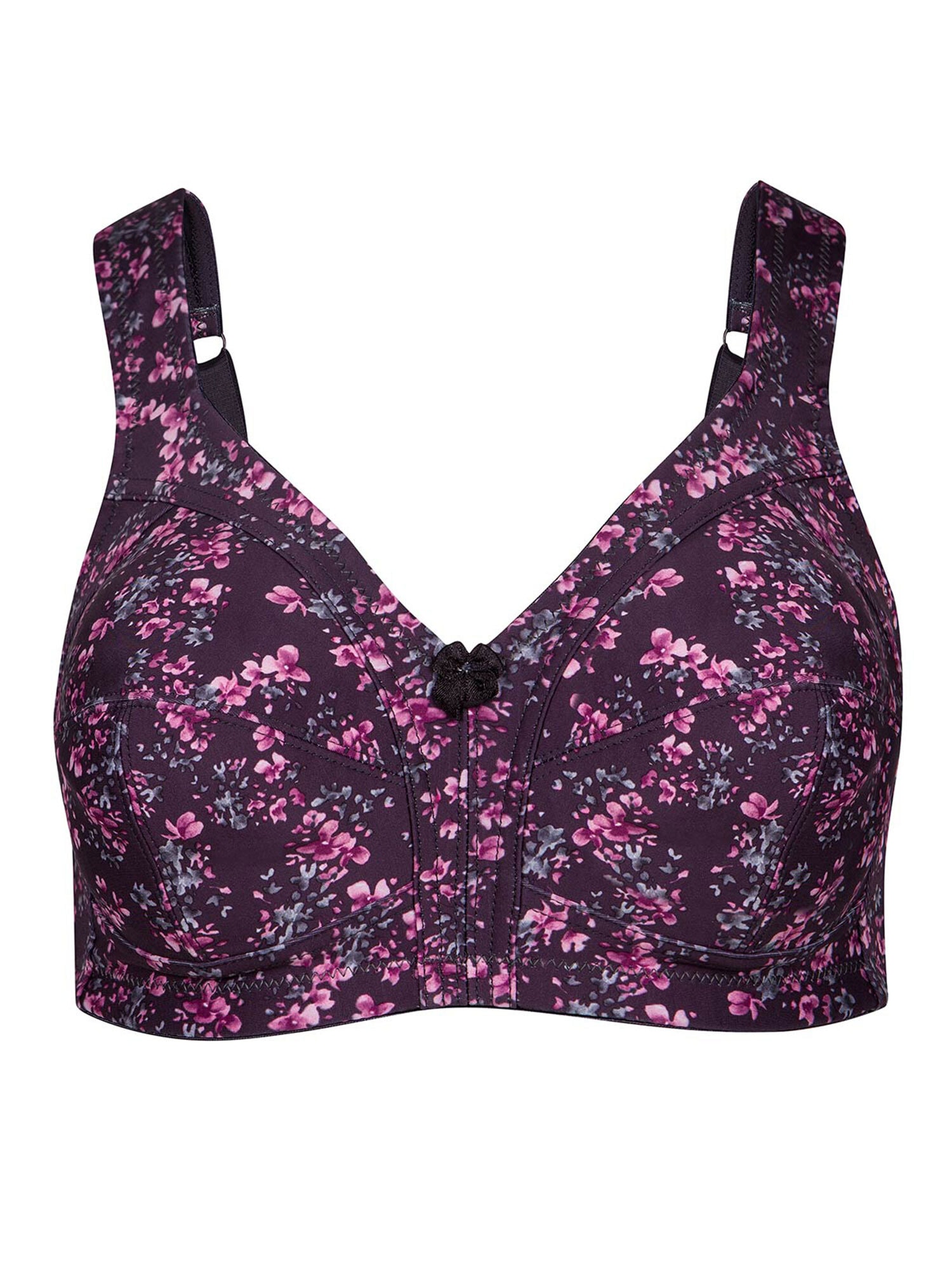 SUSA Damen Bügelloser BH "Entlastungs BH Prints", Gr. 115, lila, Obermaterial: 44% Baumwolle CO. 42% Polyester PES. 7% Polyamid PA. 7% Elasthan EL.,