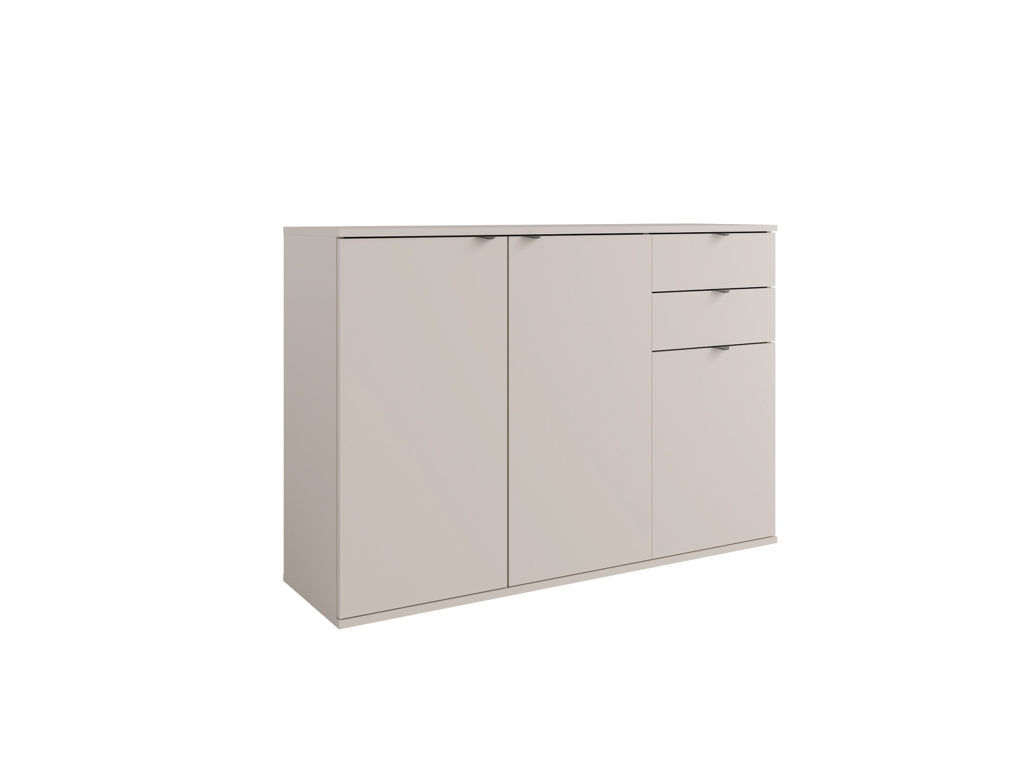 OTTO home Kommode "THALIAANA Sideboard mit 3 Türen und 2 Schubladen, Breite 120 cm" Schrank in 3 Farben erhältlich, schwarze Metallgriffe, viel Stauraum