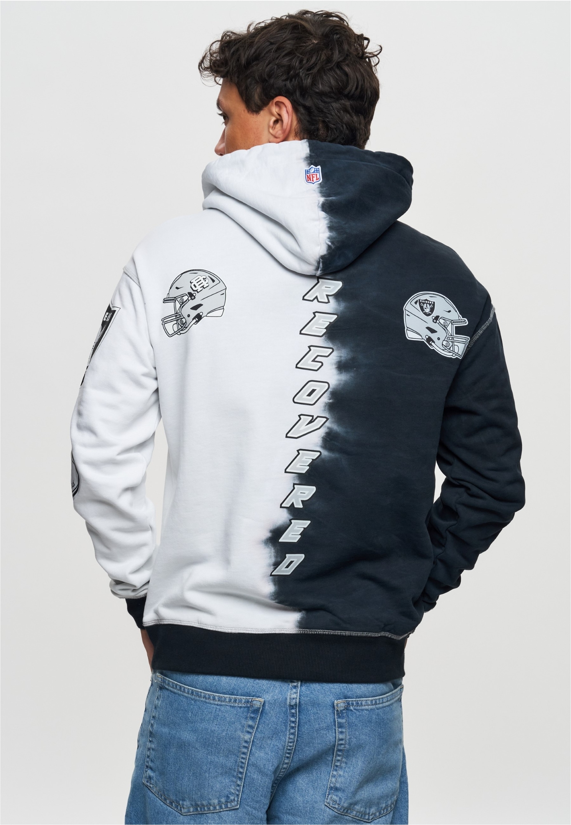 Recovered Kapuzensweatshirt »NFL Raiders Ink Dye Effect On«, für alle Las Vegas Raiders-Fans