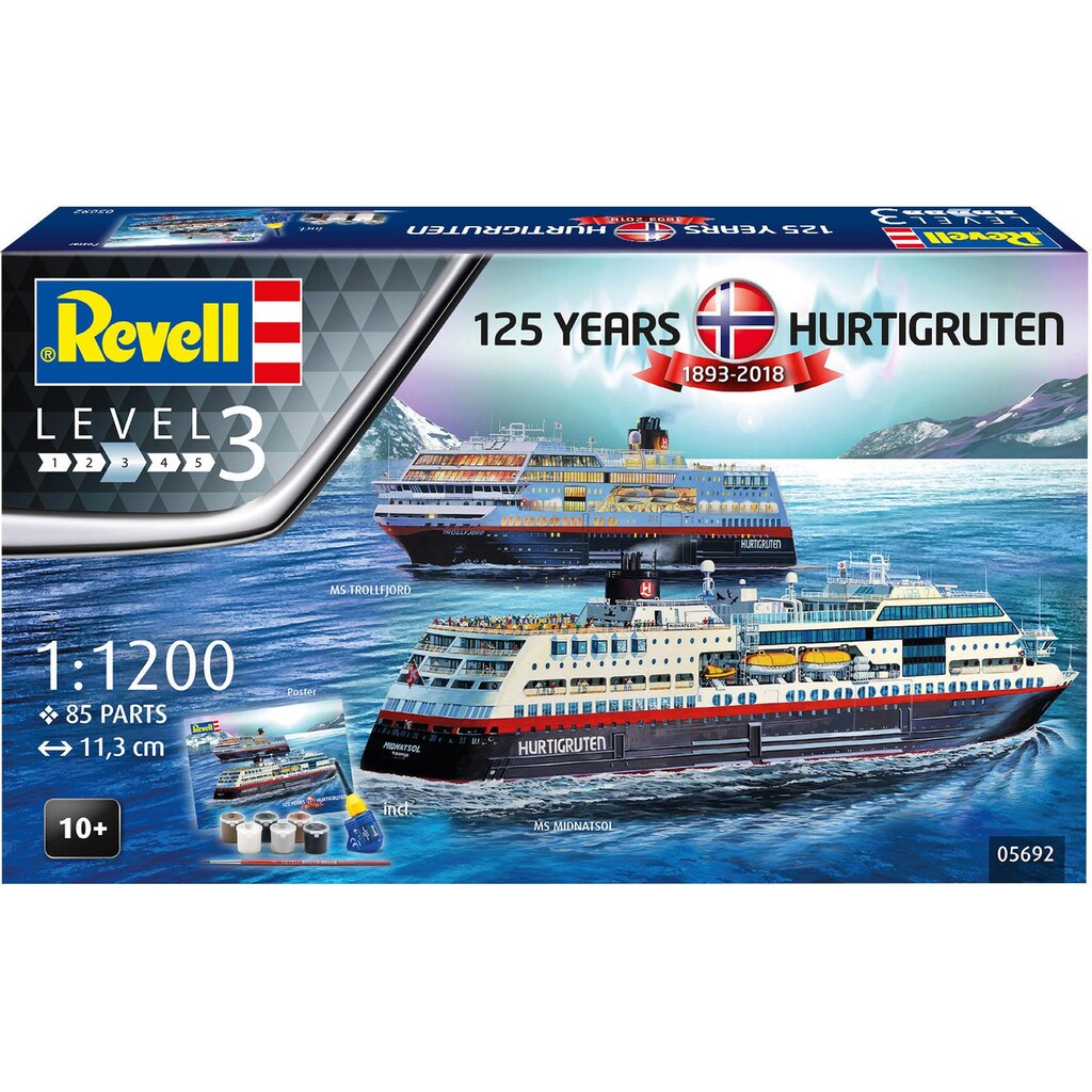 Revell® Modellbausatz »HURTIGRUTEN MS Trollfjord / MS Midnatsol«, 1:1200