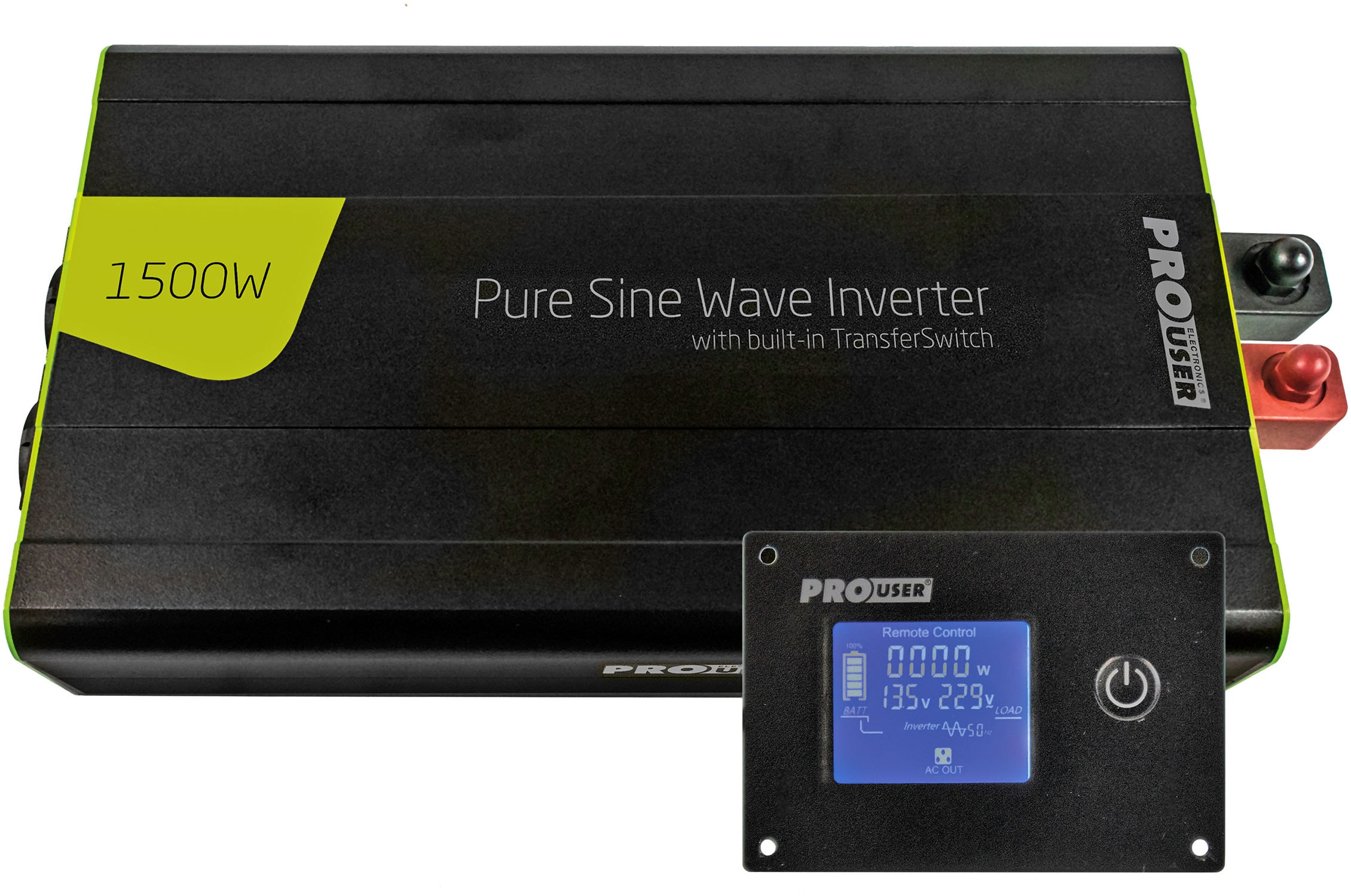 PROUSER Wechselrichter »Spannungswandler Sinus 1500W«, (1 St.)