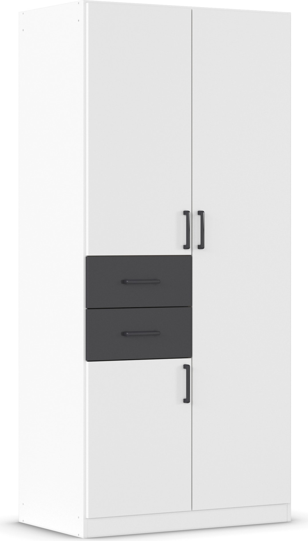 rauch 1100000002199 "Kleiderschrank Schrank Garderobe MAIKA mit Dekor-Front" 2 Schubladen, in verschiedenen Breiten, Höhen, Farben, MADE IN GERMANY