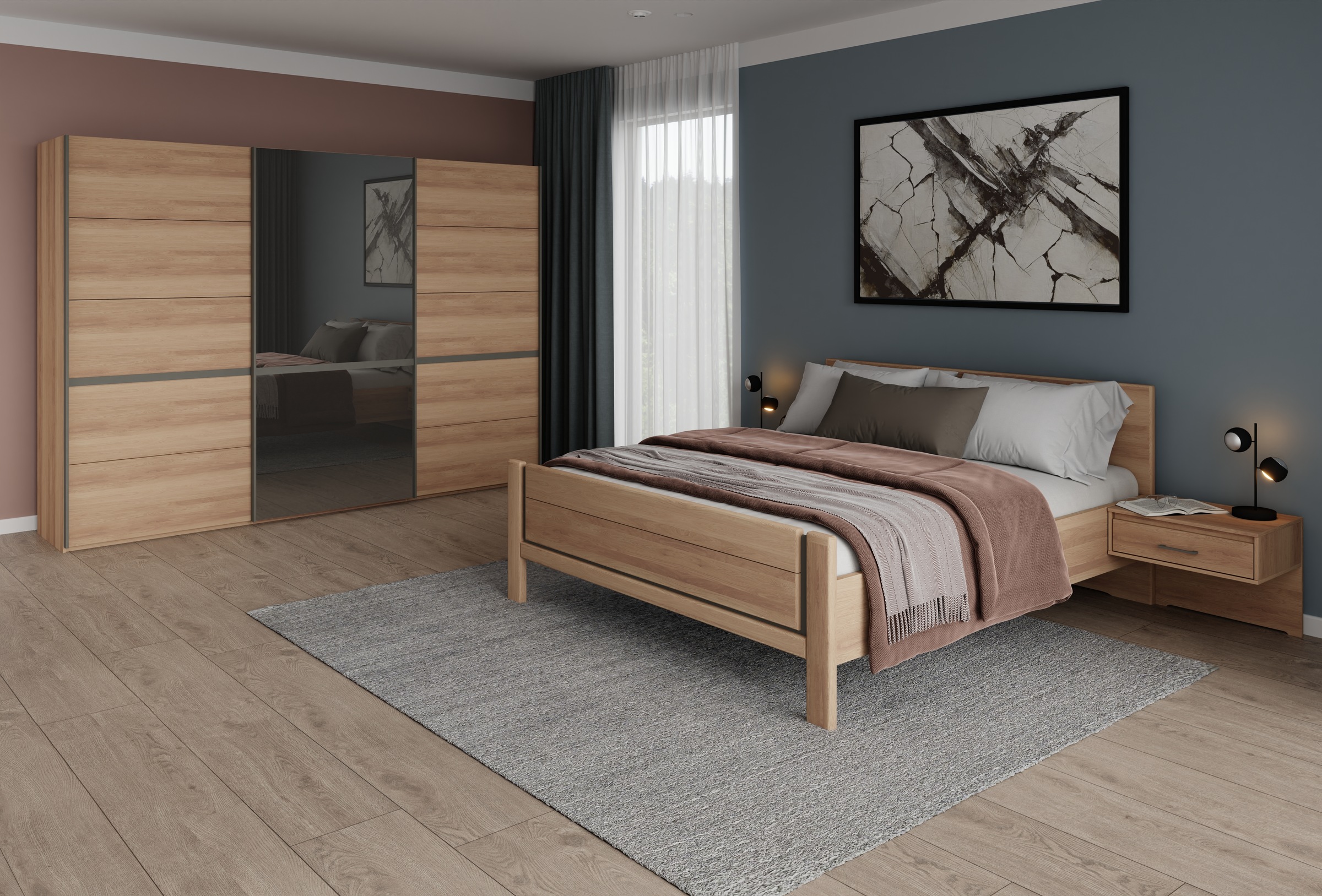 Musterring Schlafzimmer-Set "Sorrent, Kleiderschrank, Bett & Nachtkommoden, günstig online kaufen