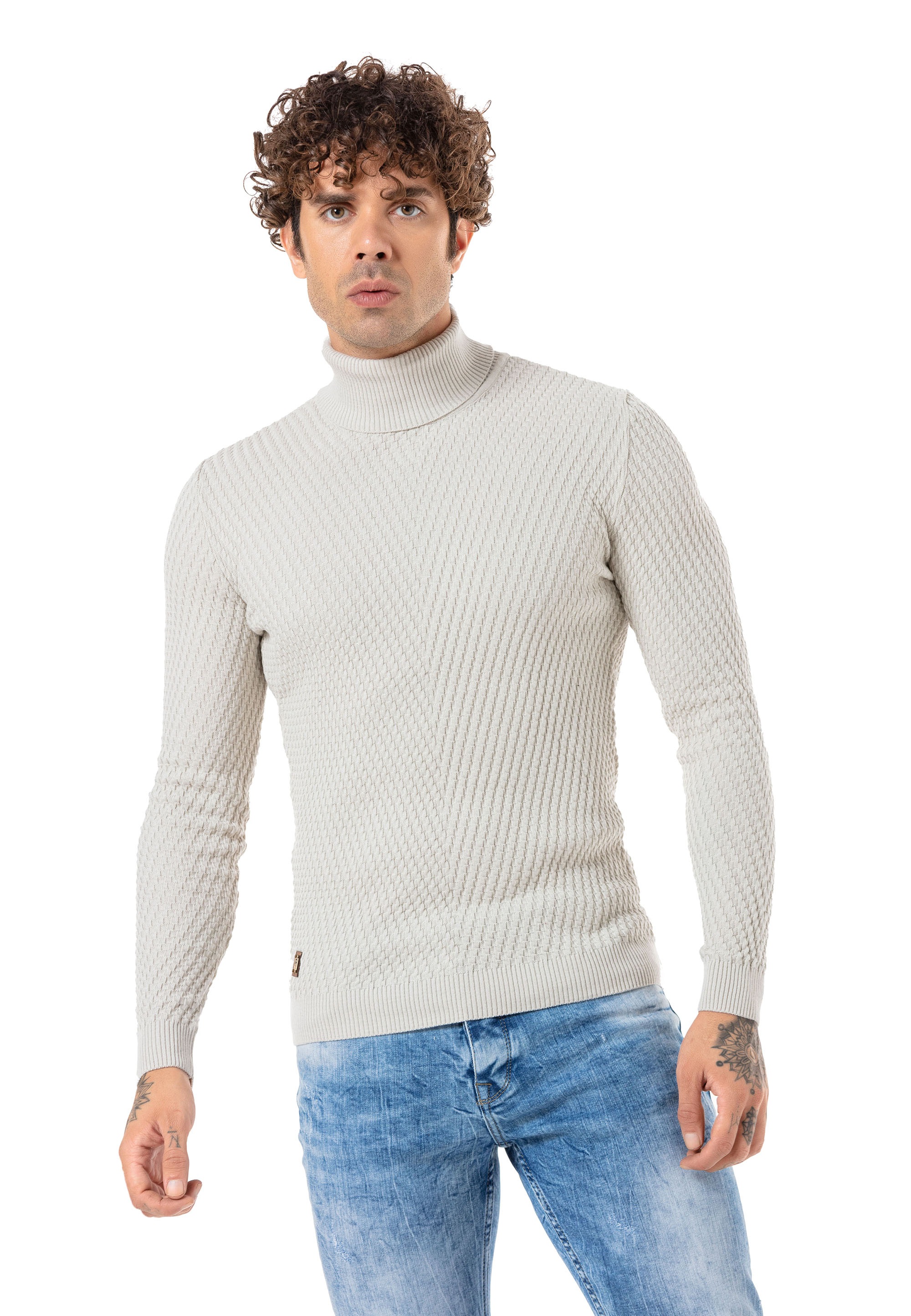 RedBridge Rollkragenpullover »Gosport«, mit aufwendigem Strickmuster