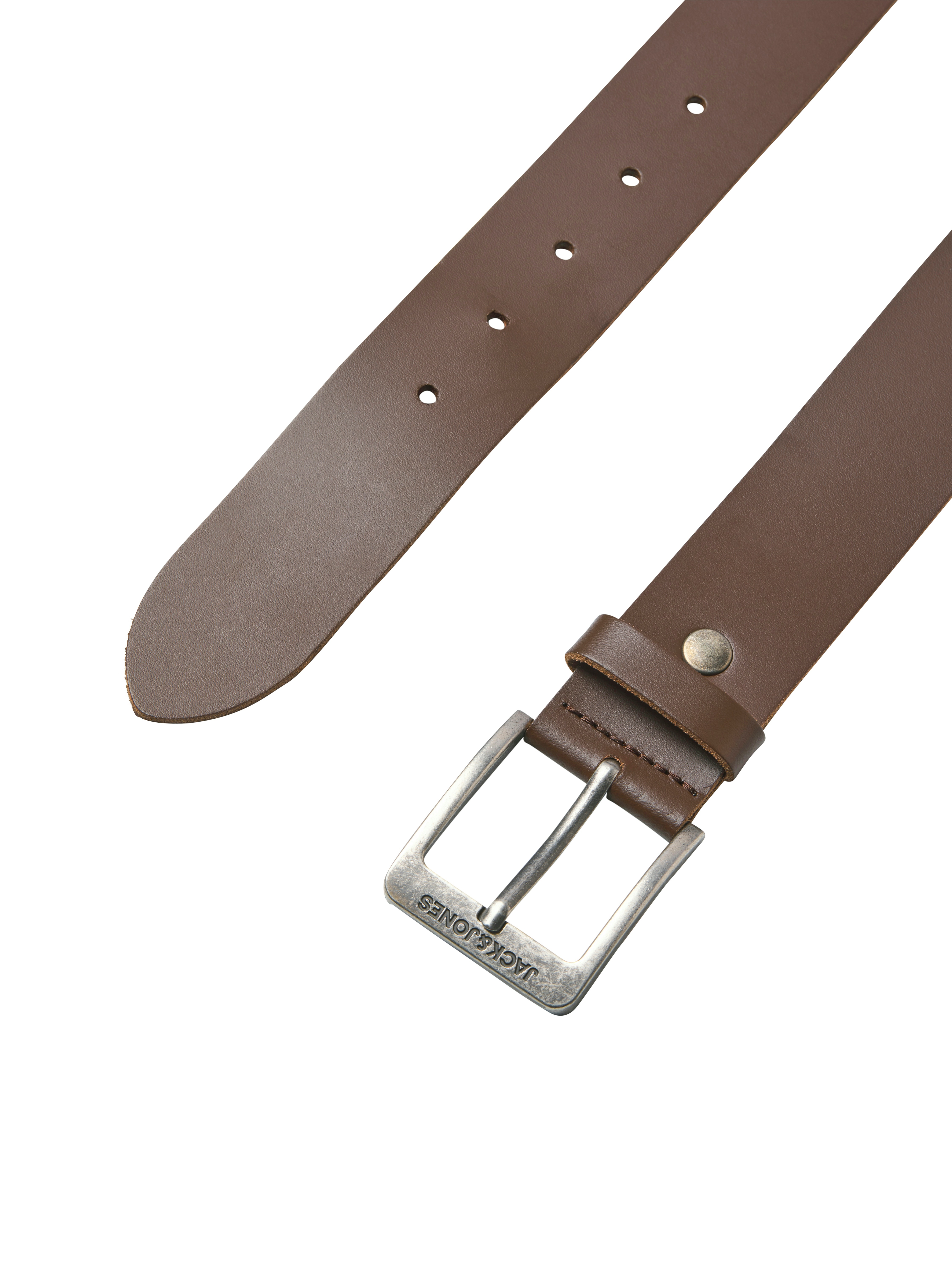 Thumbnail - Jack & Jones Ledergürtel "JACBRAGA LEATHER BELT SN" mit silberner Schließe