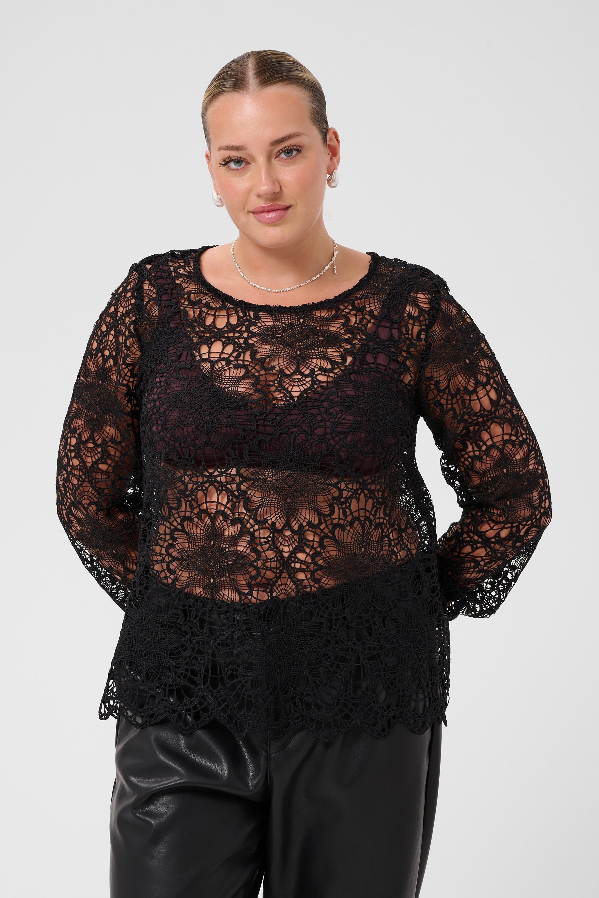 KAFFE Curve Langarmbluse »KAFFE Curve Bluse langarm KCgloria«