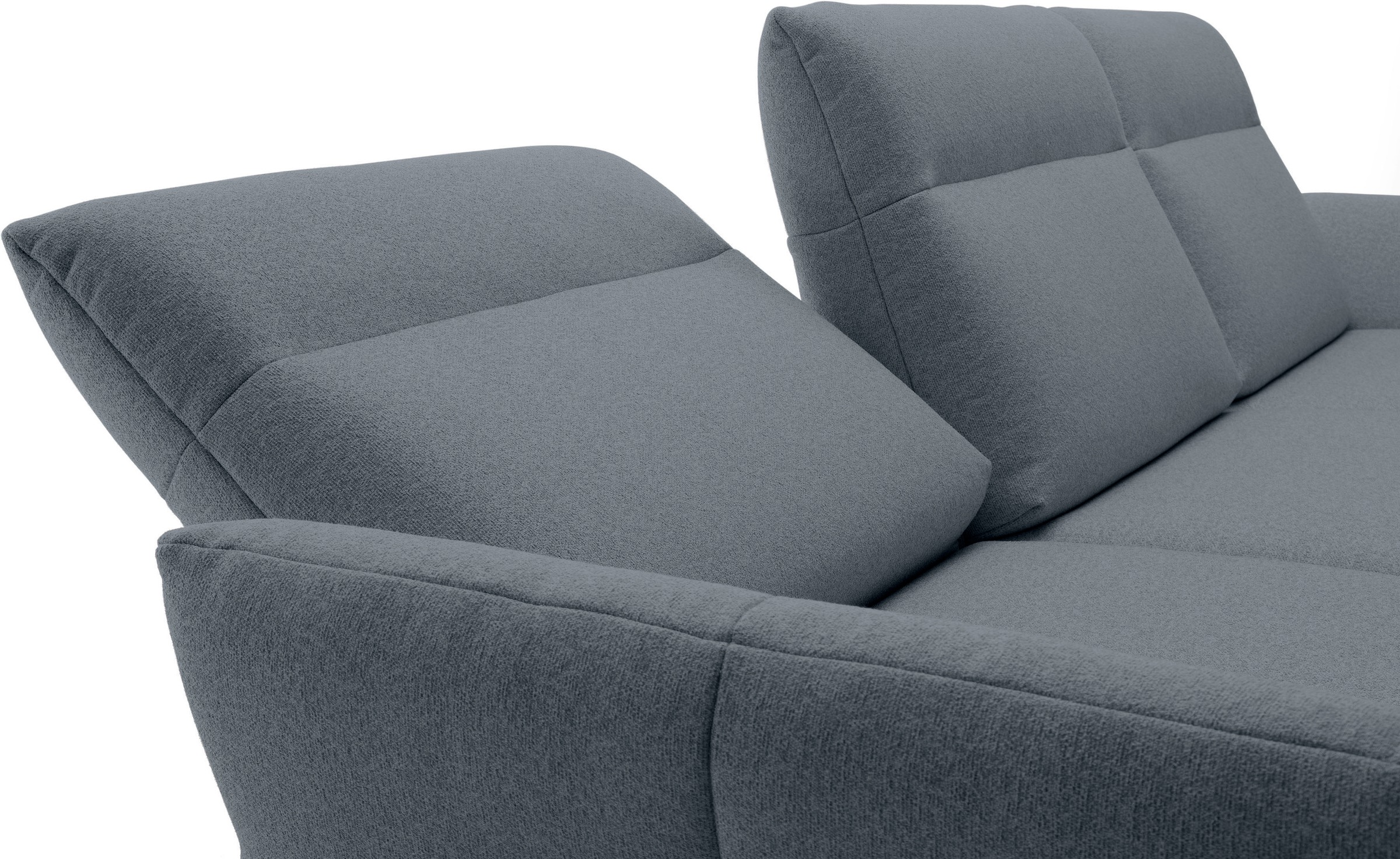 Creation BY ROLF BENZ Ecksofa »CR.460«, Sockel in Eiche, Winkelfüße in Umbragrau, Breite 338 cm