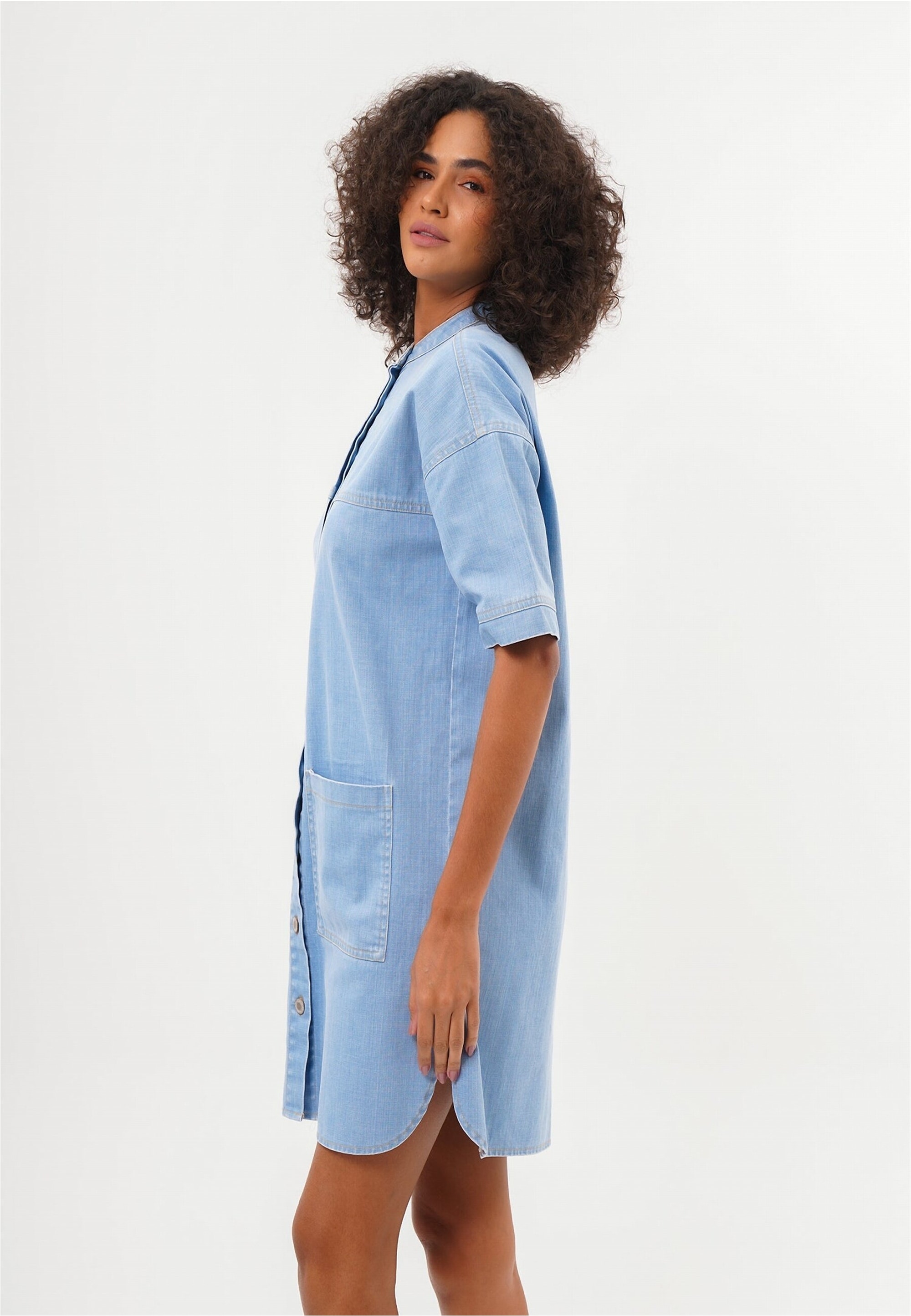 freshlions Jeanskleid »Josy«, mit durchgehender Knopfleiste