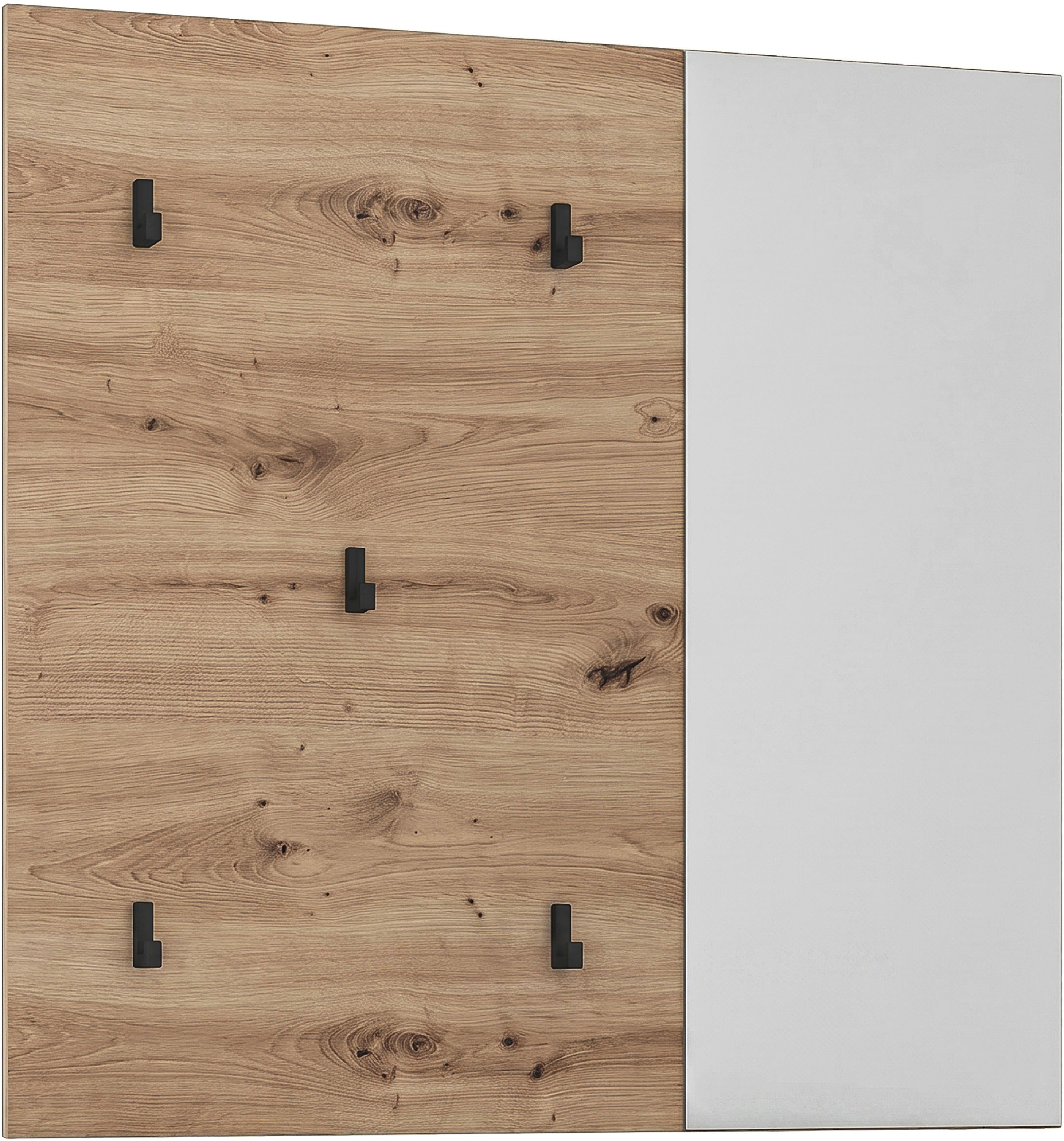 OTTO home Garderobenpaneel "FJELL, Breite 80cm, 5 Haken, Spiegel"