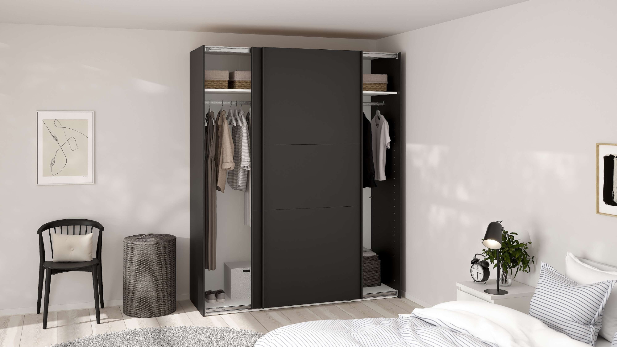 Home affaire Schiebetürenschrank Viel Stauraum, mit Safe-Slide-Funktion, Made in Denmark