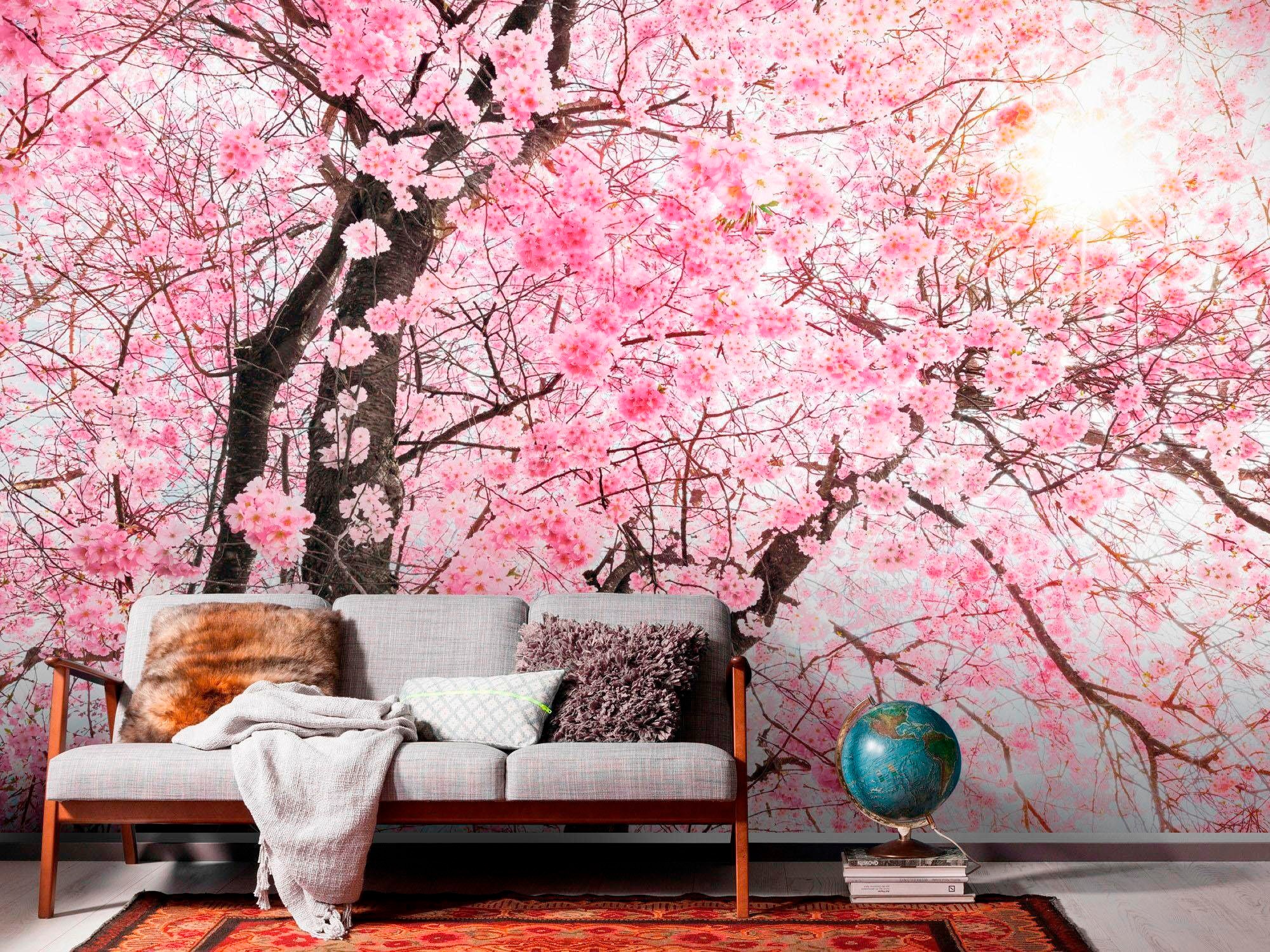 Komar Vliestapete »Digitaldruck Vlies - Bloom - Größe 400 x 250 cm«, bedruckt, Wohnzimmer, Schlafzimmer