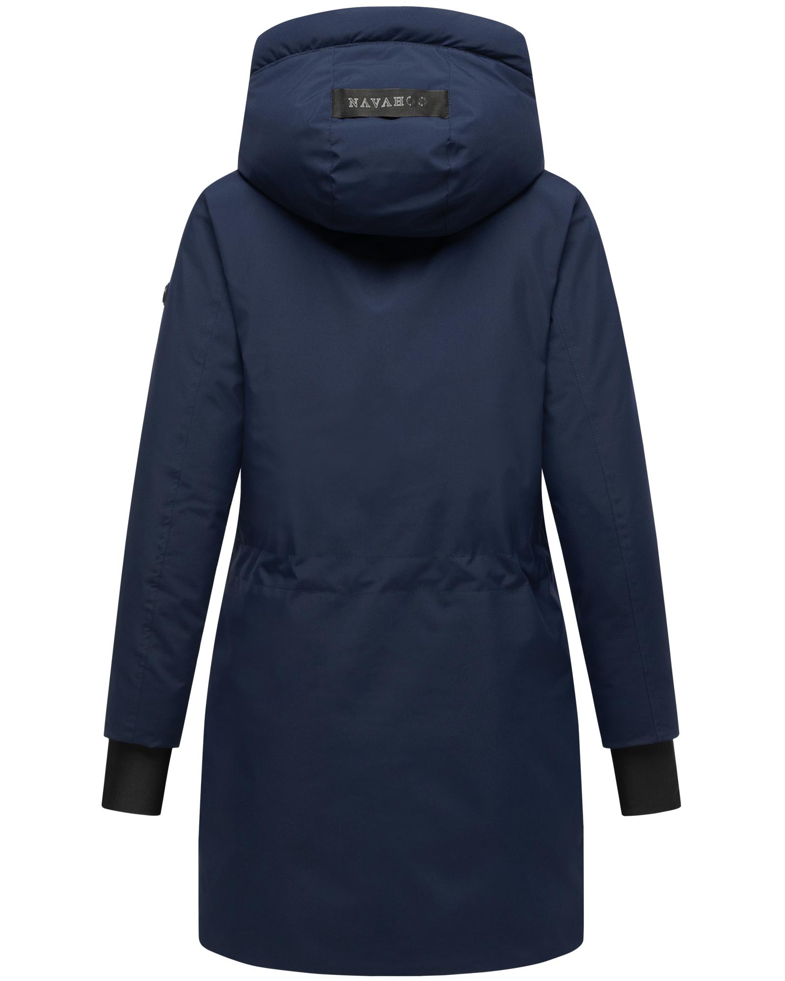 Wintermantel NAVAHOO "Winterzart 14", Damen, Gr. L (40), navy, Obermaterial: 100% Polyester; Innenfutter 1: 100% Polyester; Innenfutter 2: 100% Polyester; Wattierung: 100% Polyester; Ärmelfutter: 100% Polyester, figurumspielend ca. Mitte Oberschenkel, hoc 2
