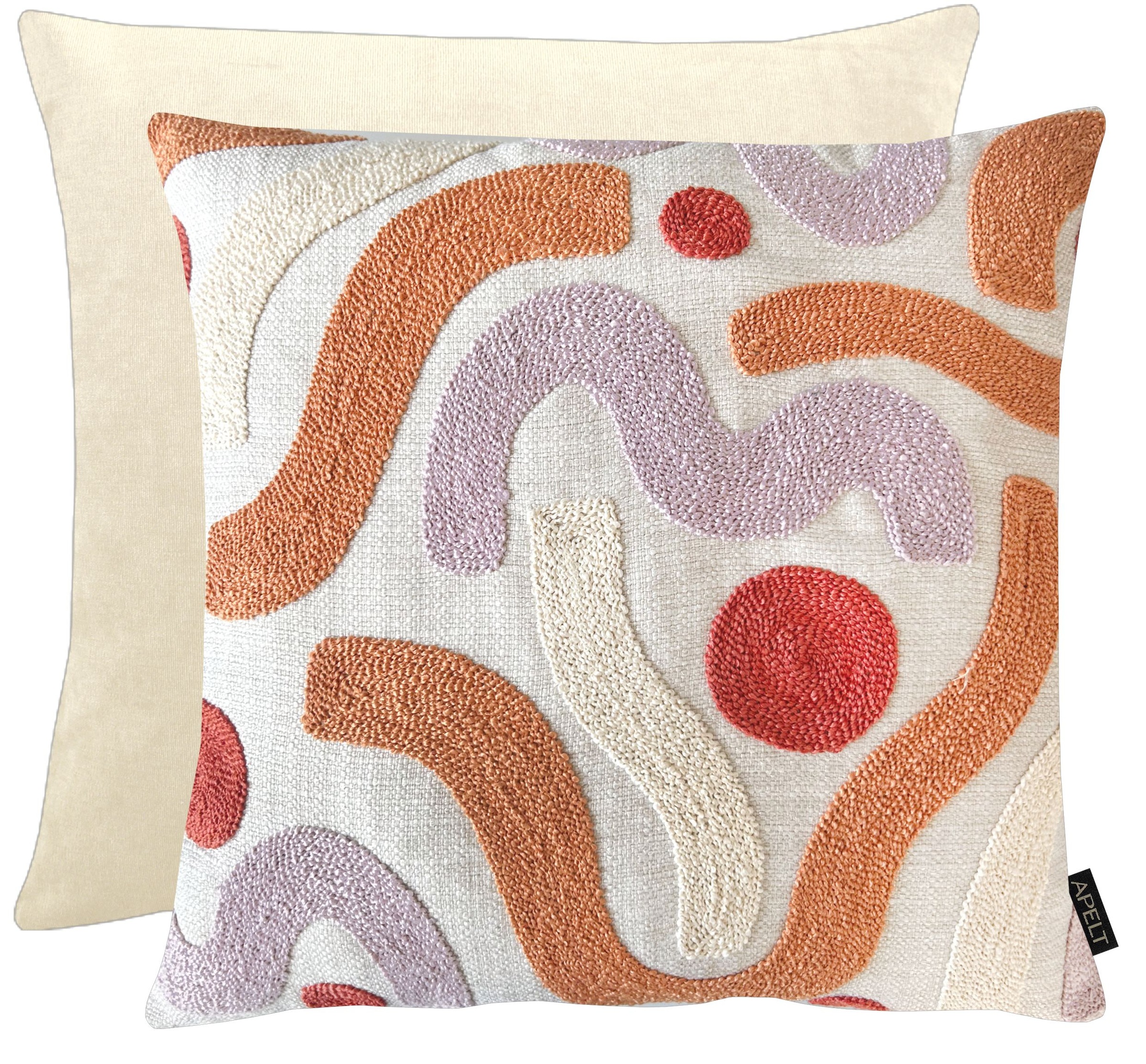 Kissenhülle APELT, B:46cm H:0,5cm L:46cmnatur, beige, mauve, Polyester, Bezug: 100% Polyester, Kissenbezüge, "Malva", Samtabseite