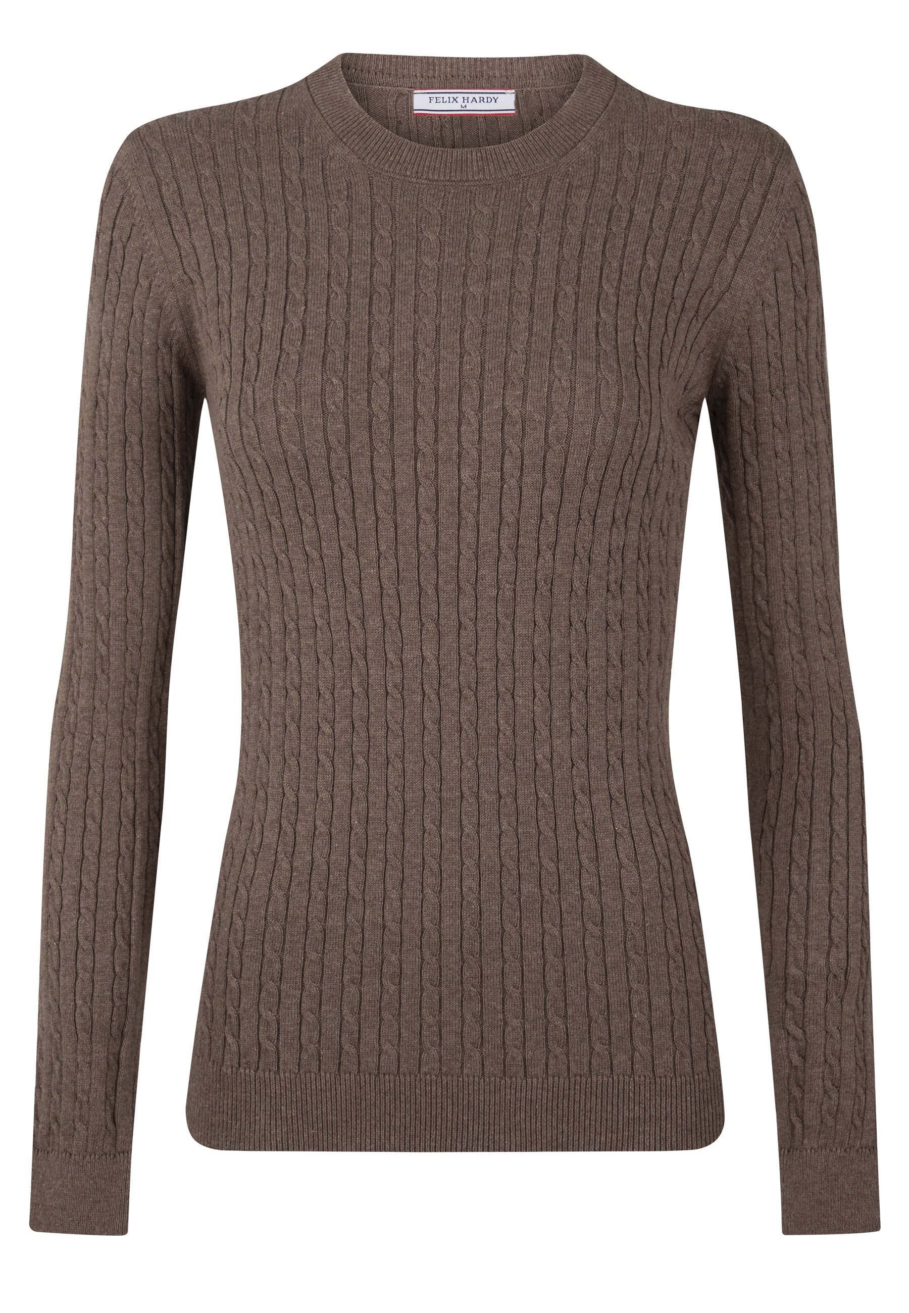 Felix Hardy Zopfmuster Crewneck Sweater Brown L