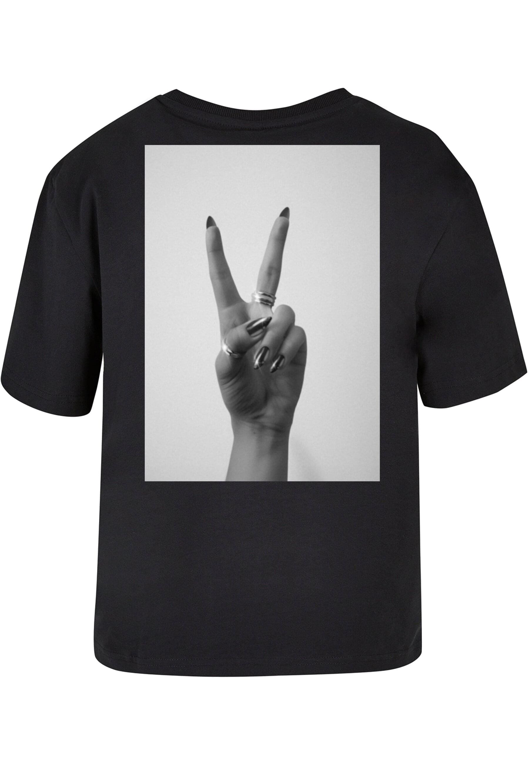 Miss Tee T-Shirt »Miss Tee Damen Girls Peace Hand Tee«, (1 tlg.)